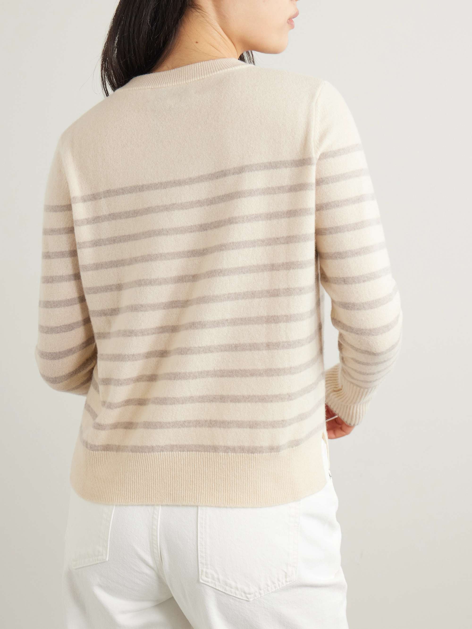 Lean Lines striped cashmere sweater view