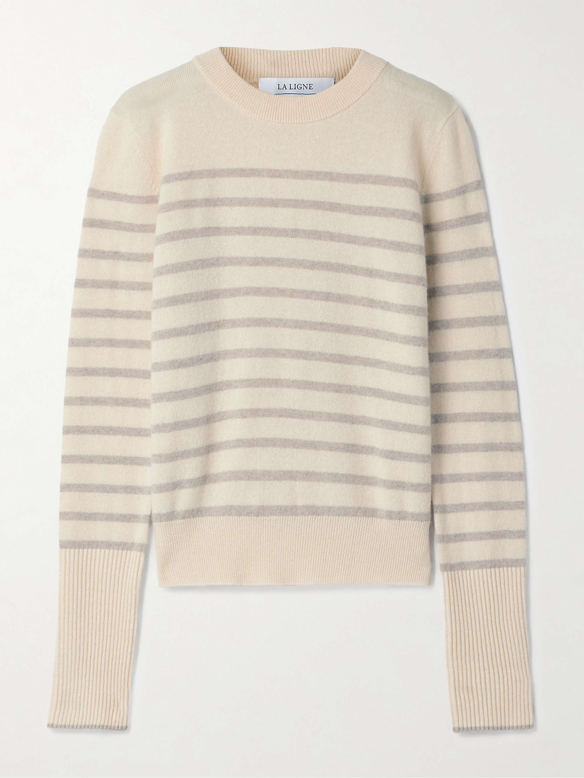 Lean Lines striped cashmere sweater view
