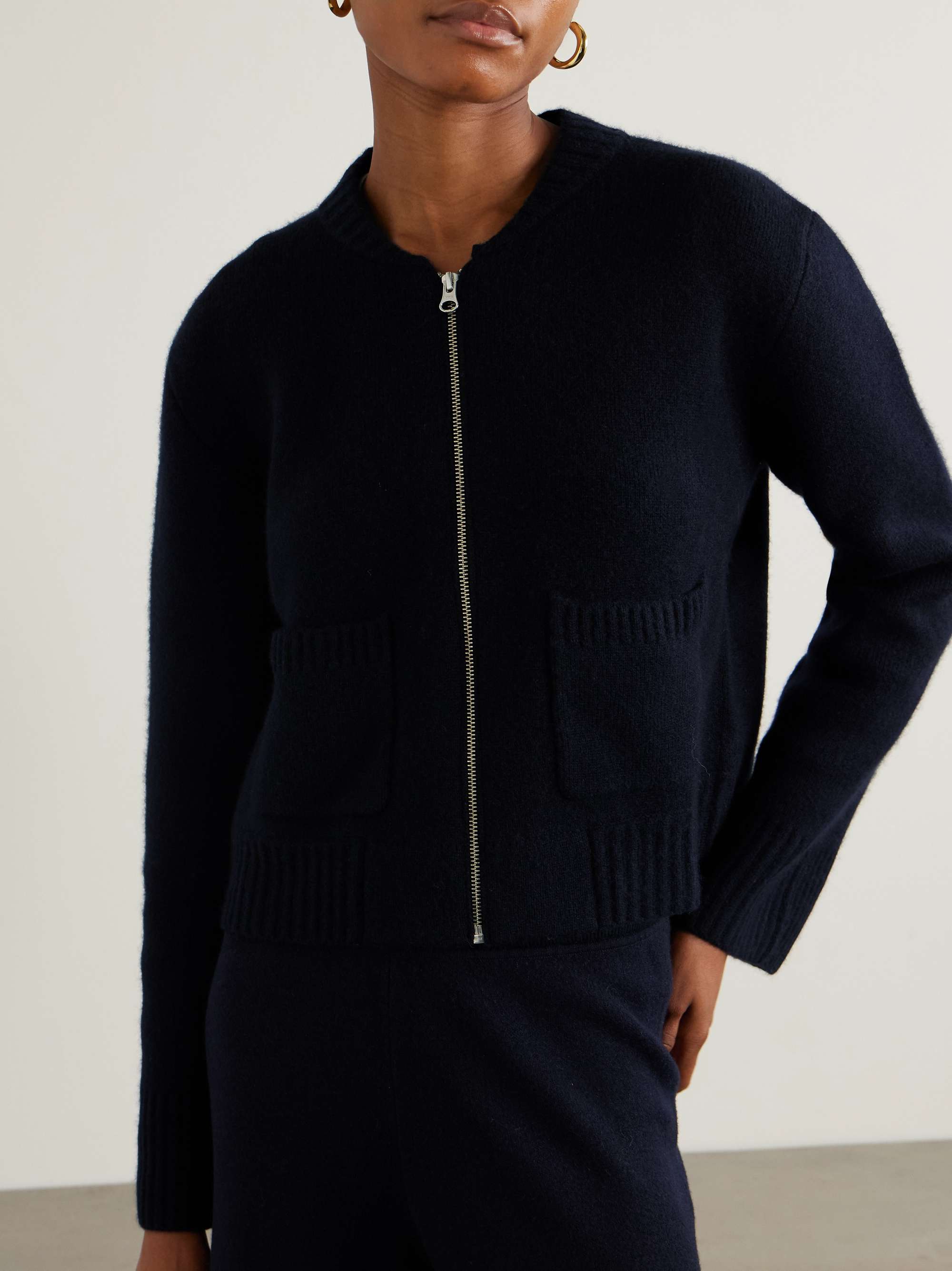Wool and cashmere-blend bomber jacket view