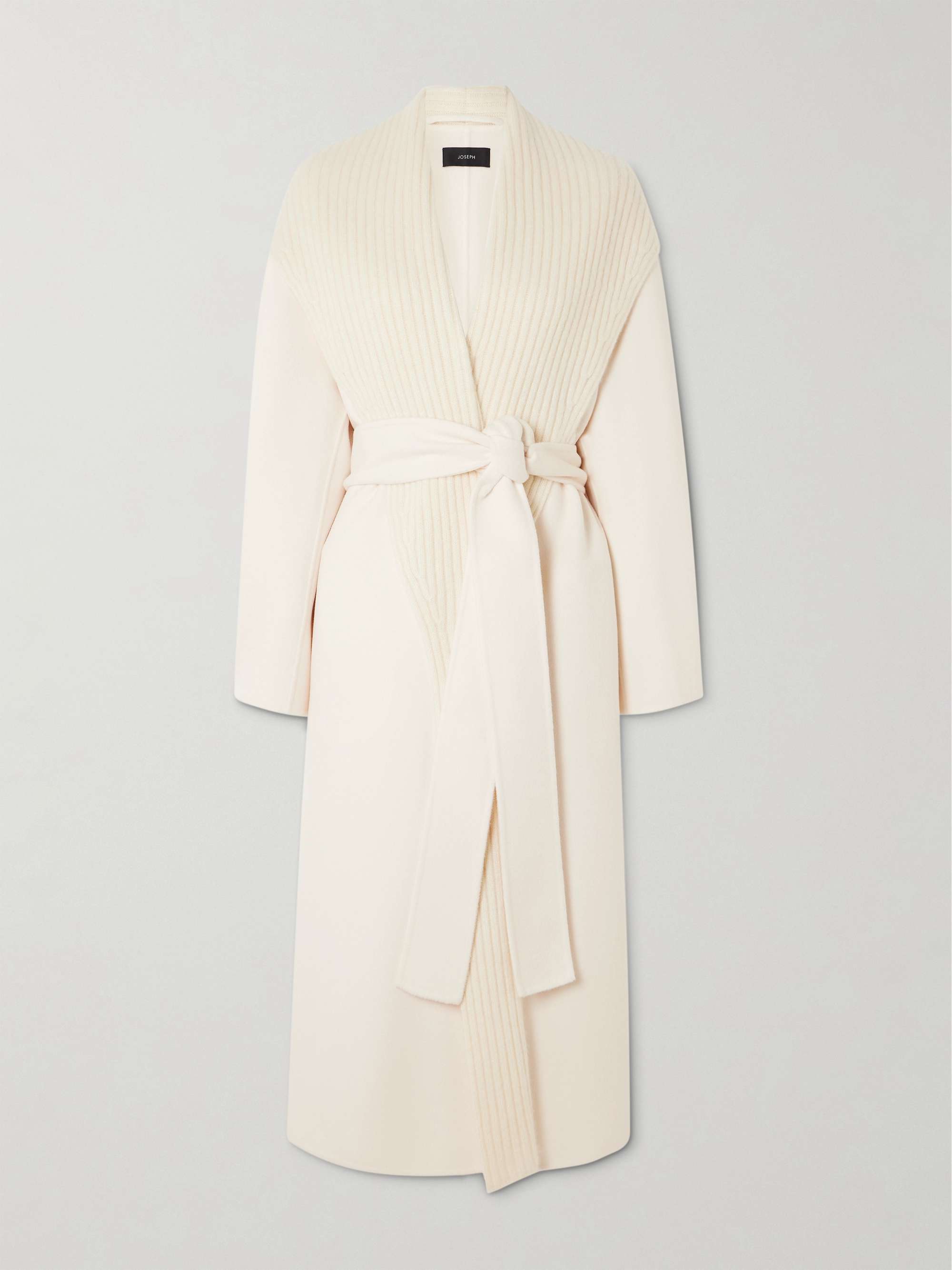 Rica belted cashmere and wool-blend coat view
