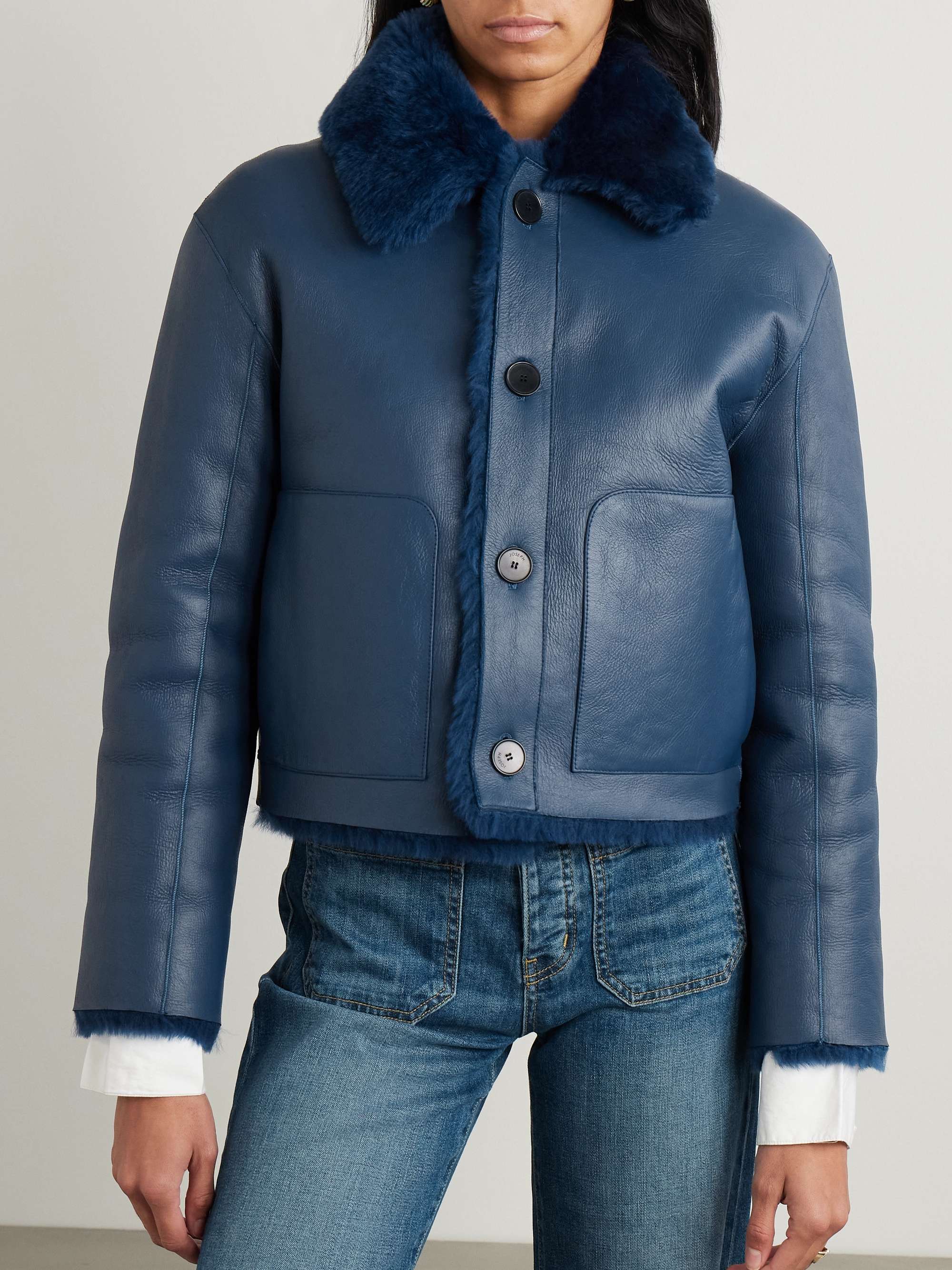 Alloway reversible shearling jacket view