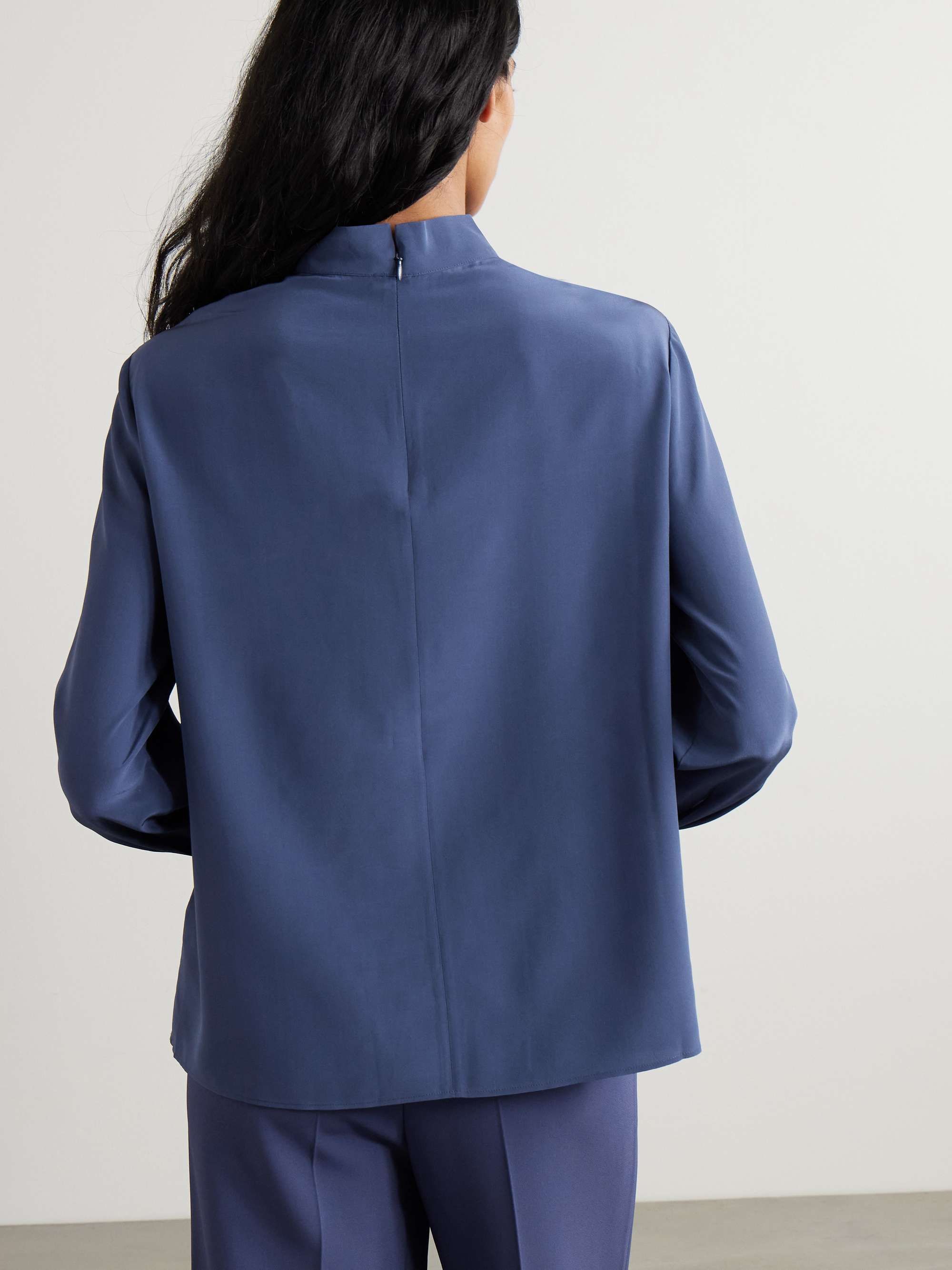 Bailie layered silk crepe de chine blouse view