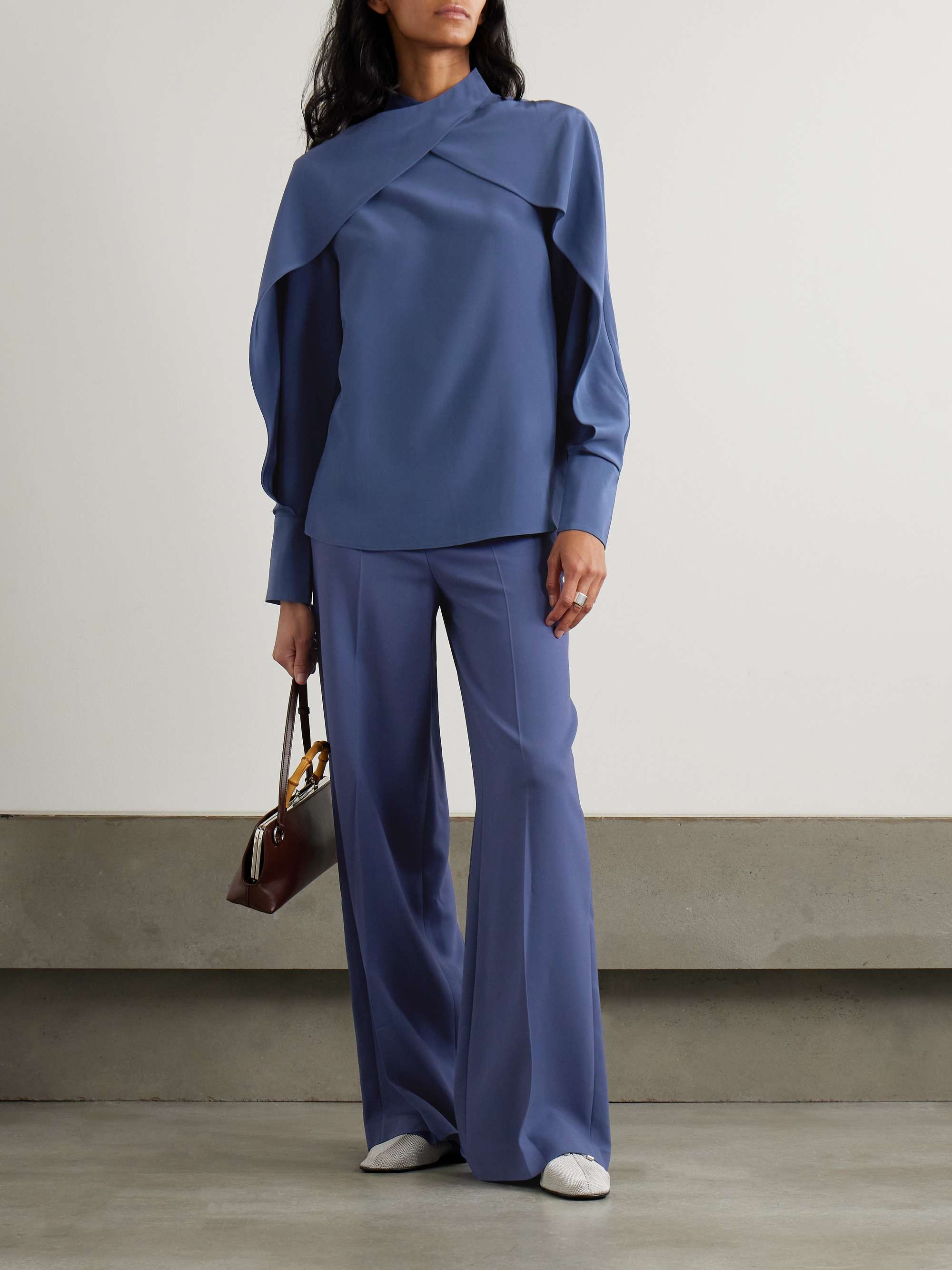 Bailie layered silk crepe de chine blouse view