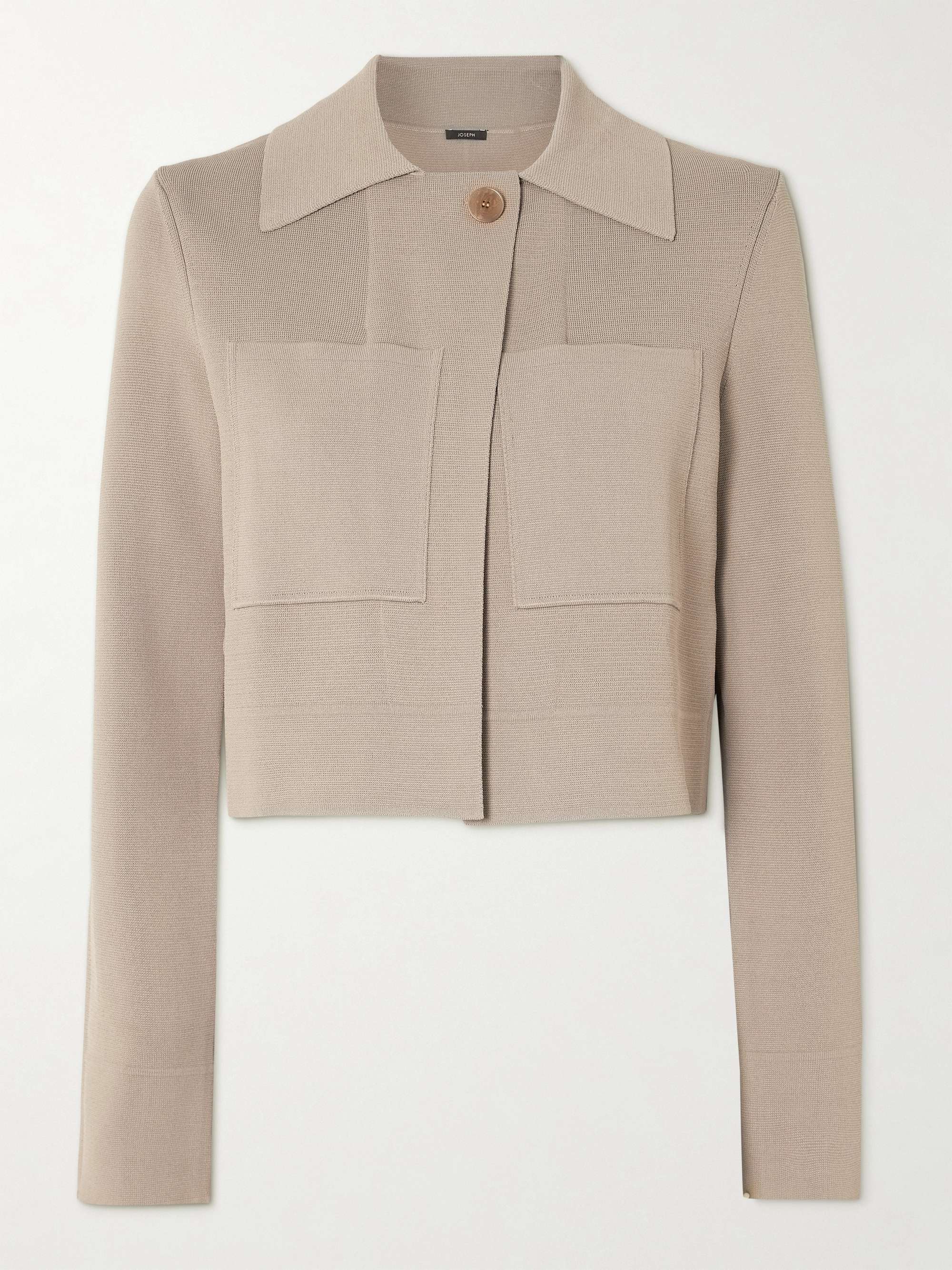Milano cropped stretch-knit jacket view