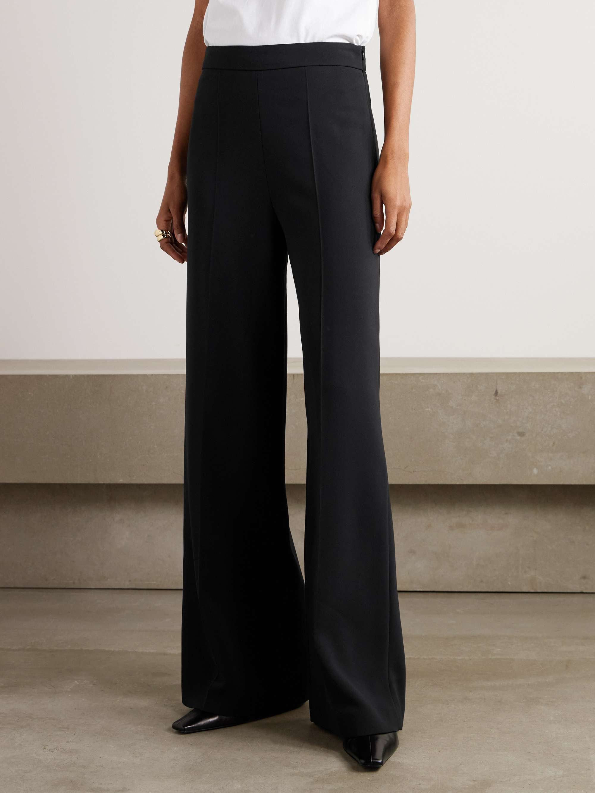 Alane pleated cady wide-leg pants view
