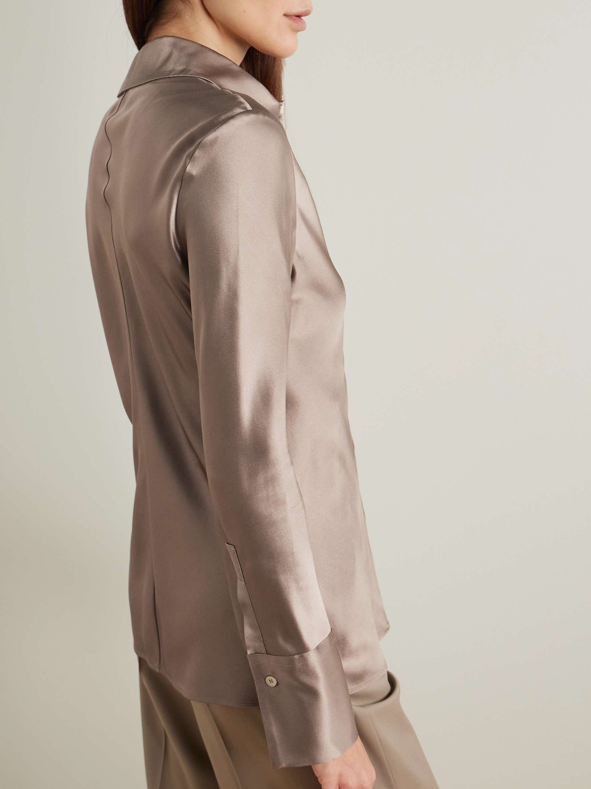 Brunel silk-satin shirt view