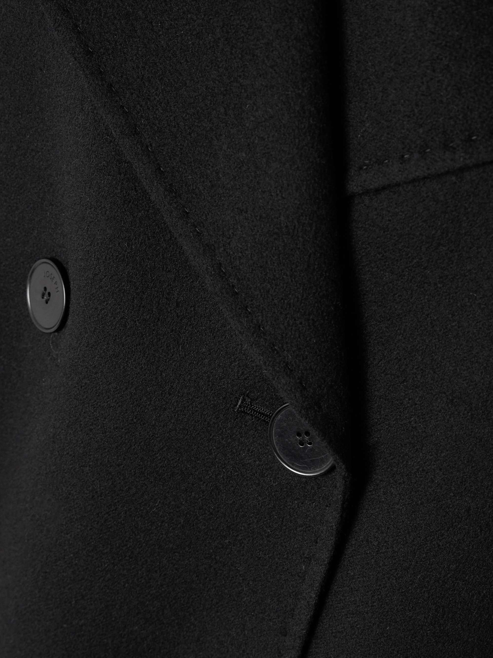 Gilkes double-breasted wool and silk-blend felt coat view