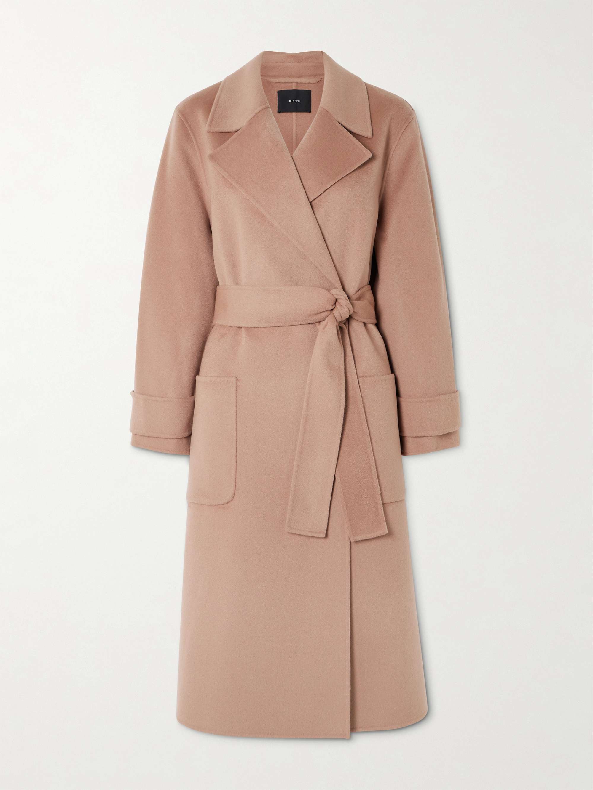 Arline belted double-breasted wool and cashmere-blend coat view