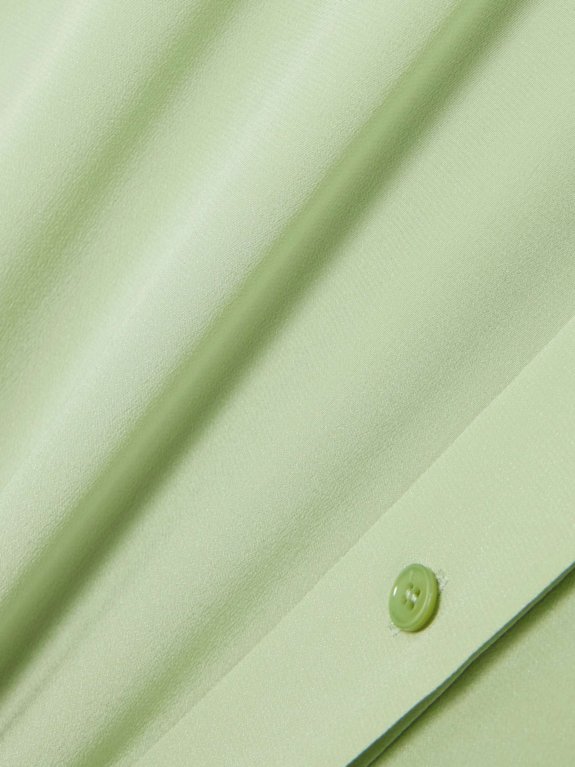 Darious belted pleated silk-crepe midi dress view