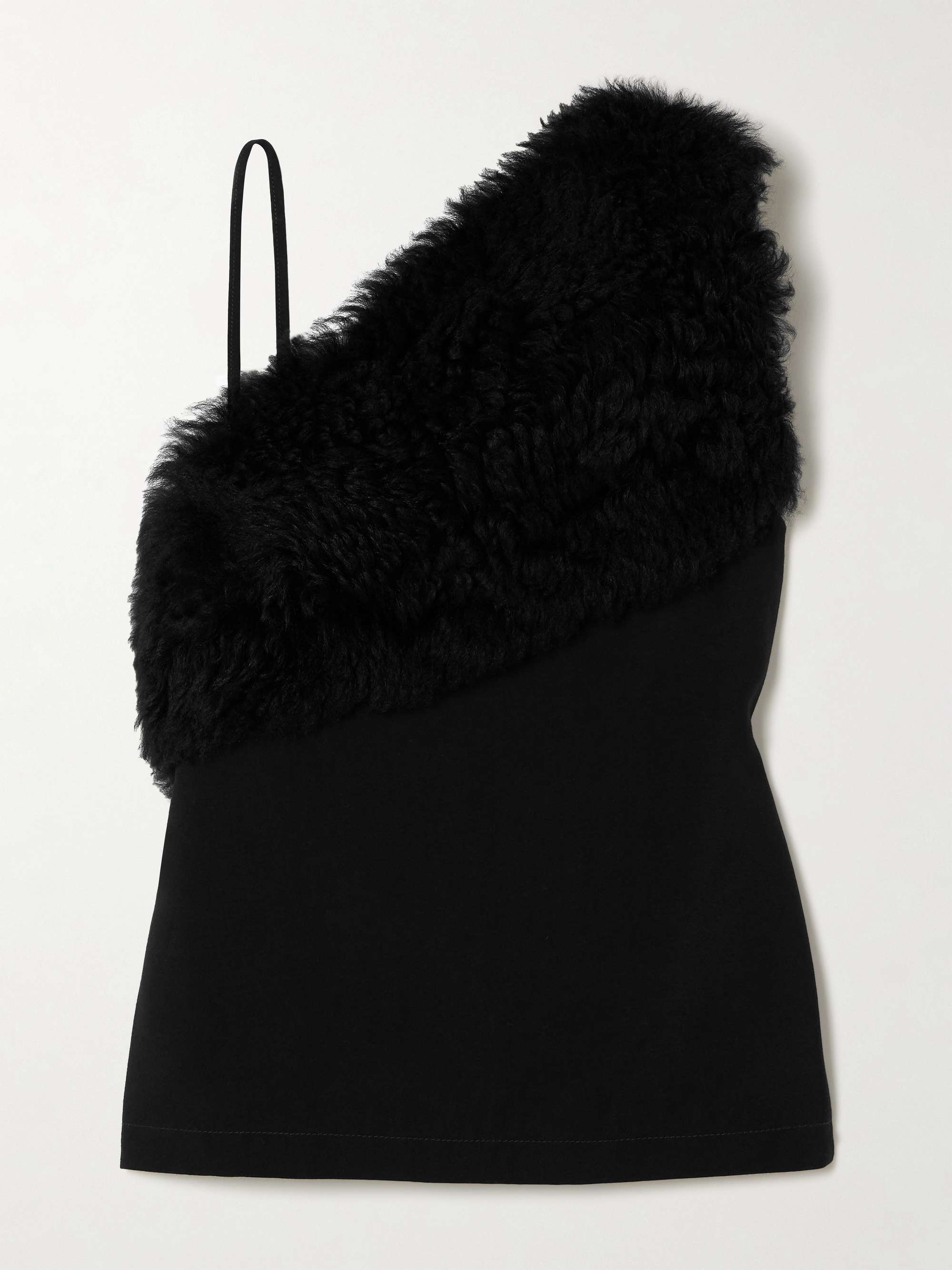 Jersey and shearling top view