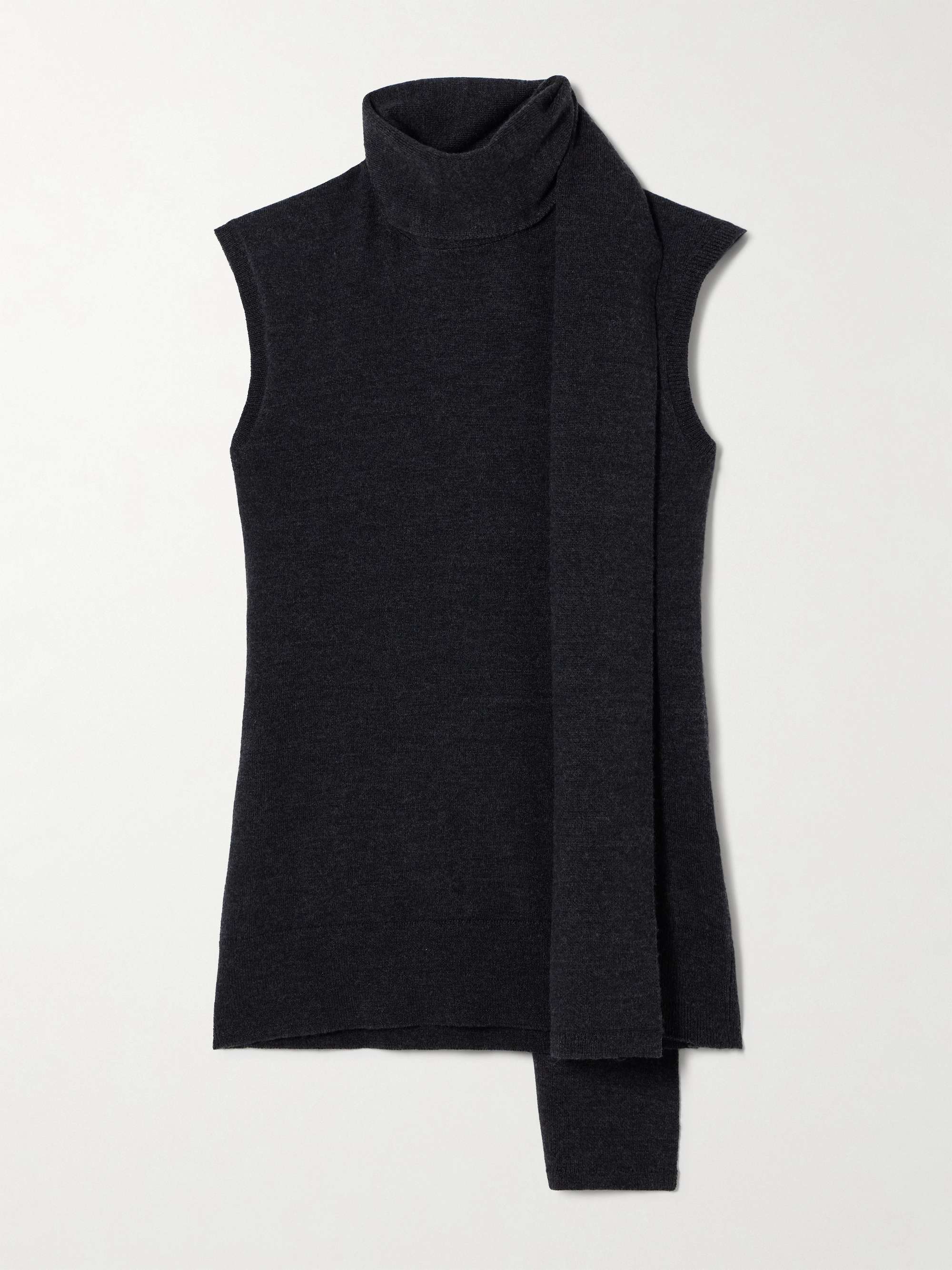 Draped recycled wool-blend sweater view