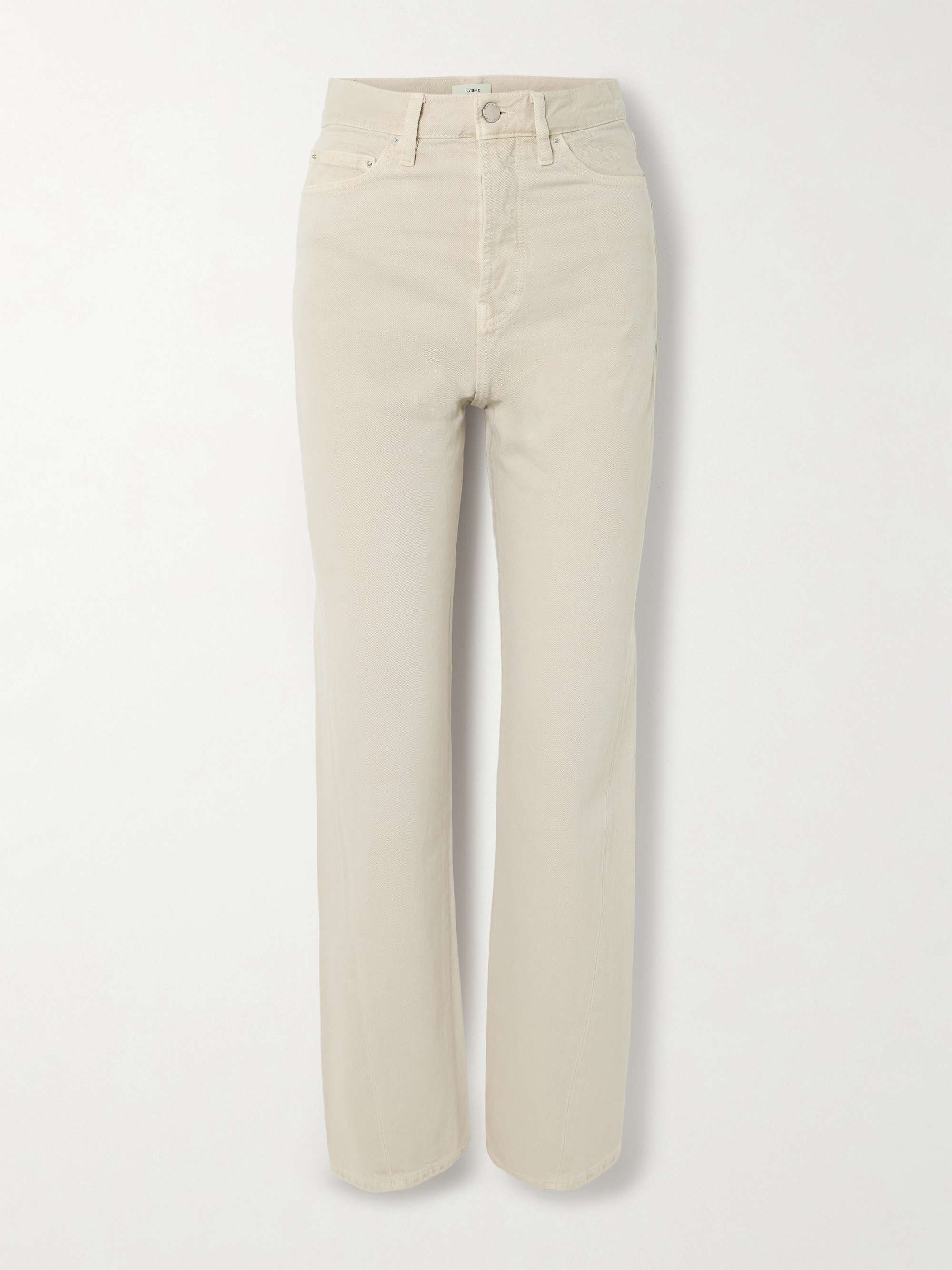 Mid-rise straight-leg organic jeans view