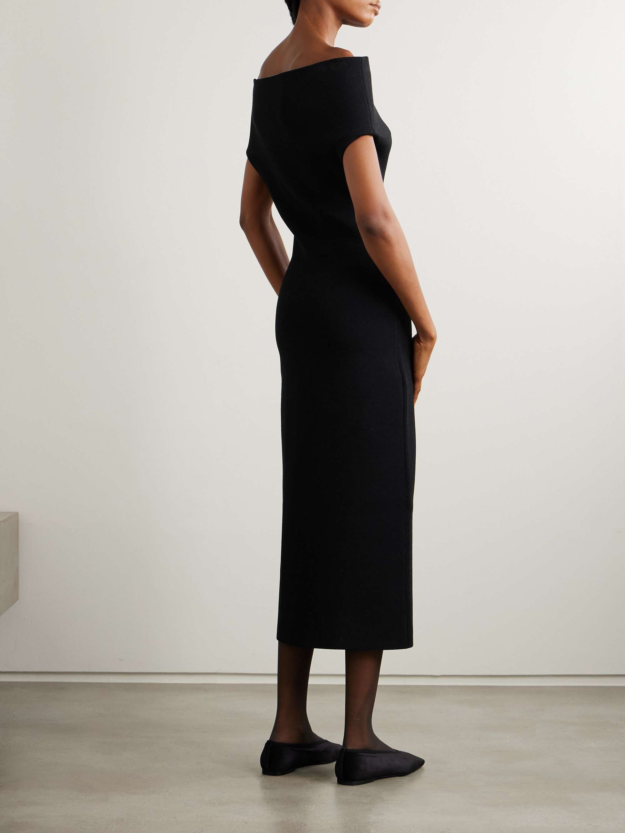 Off-the-shoulder jersey midi dress view