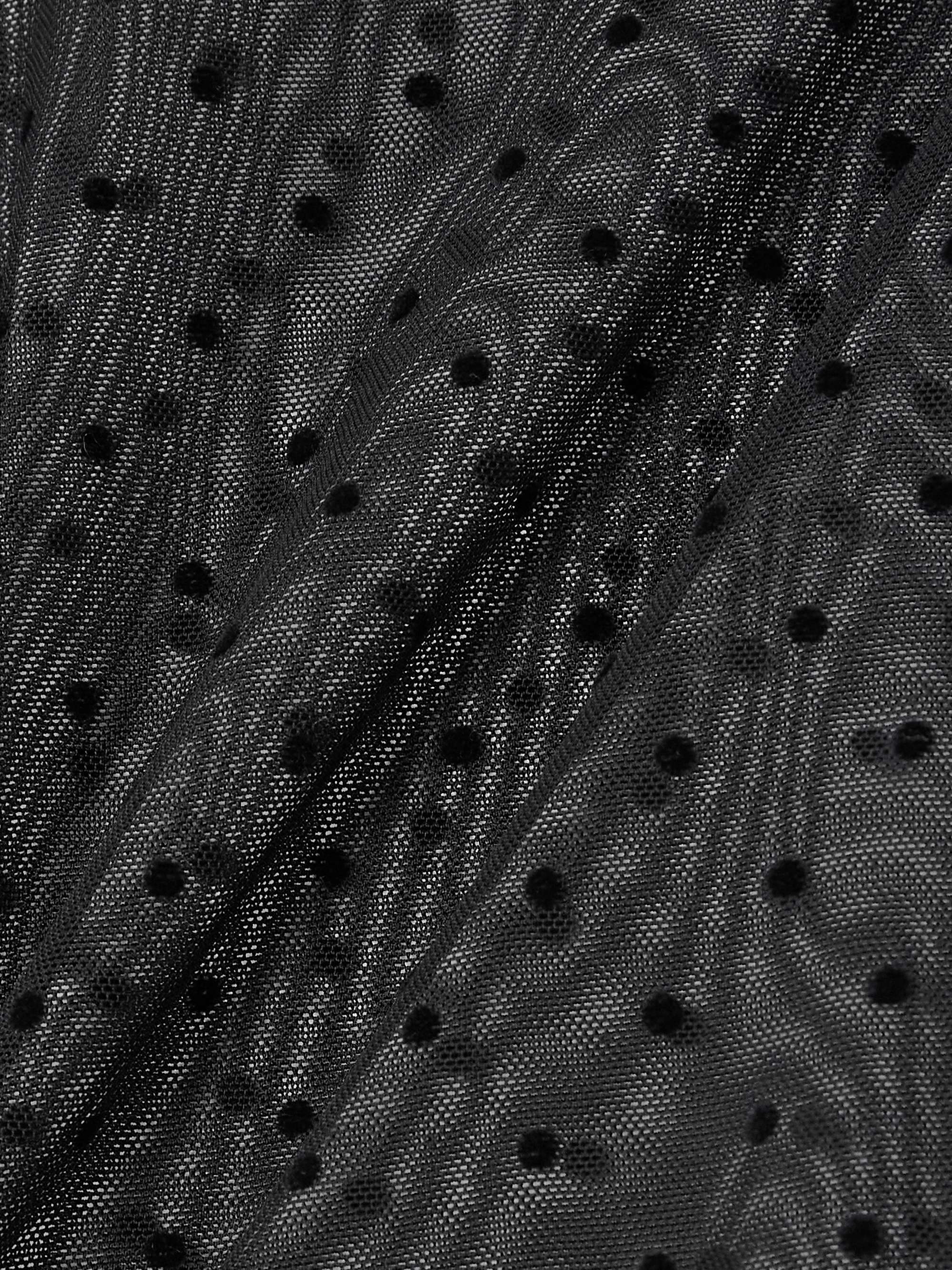 Flocked stretch-tulle bodysuit view