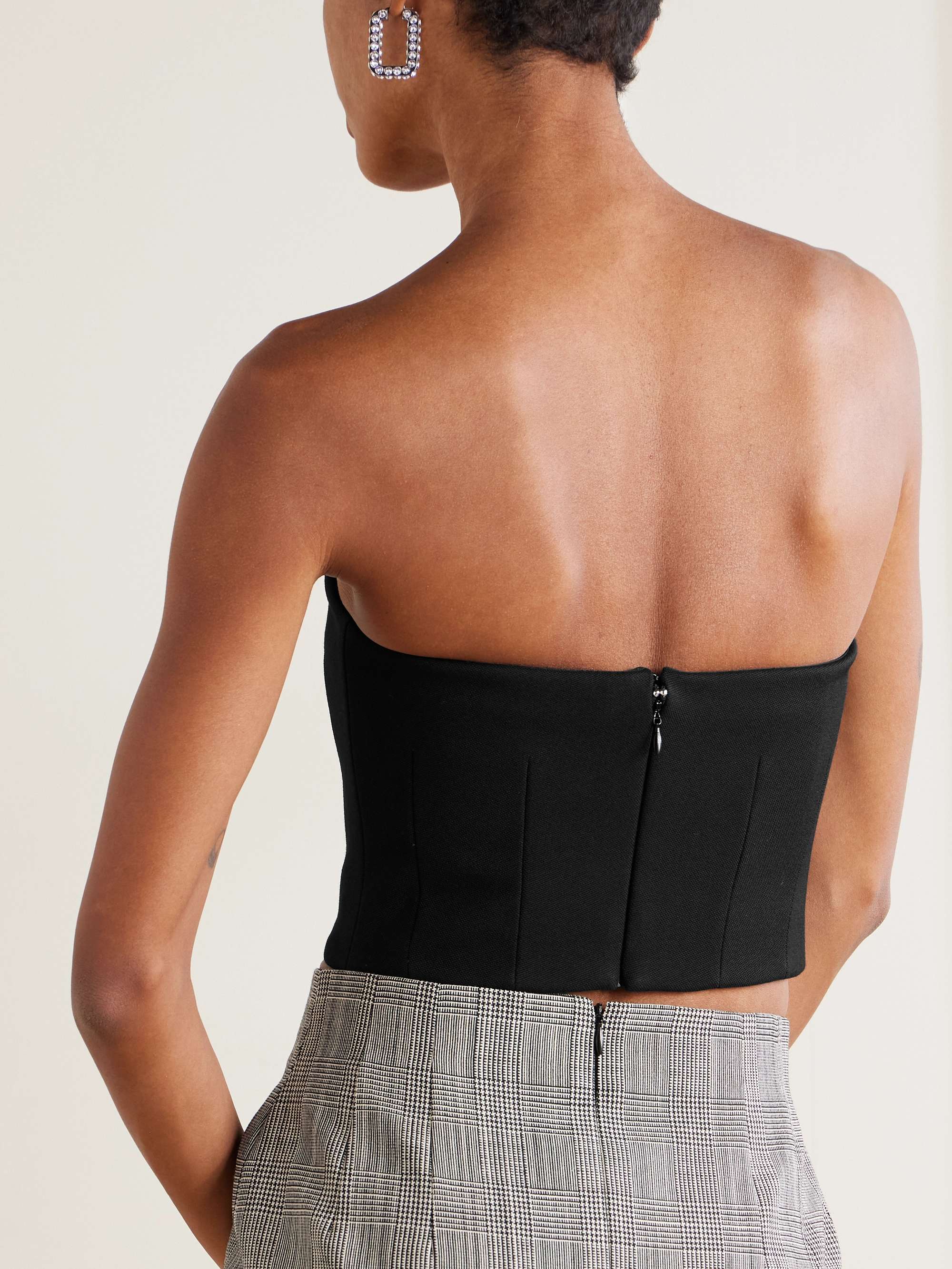Grain de poudre wool-blend bustier top view
