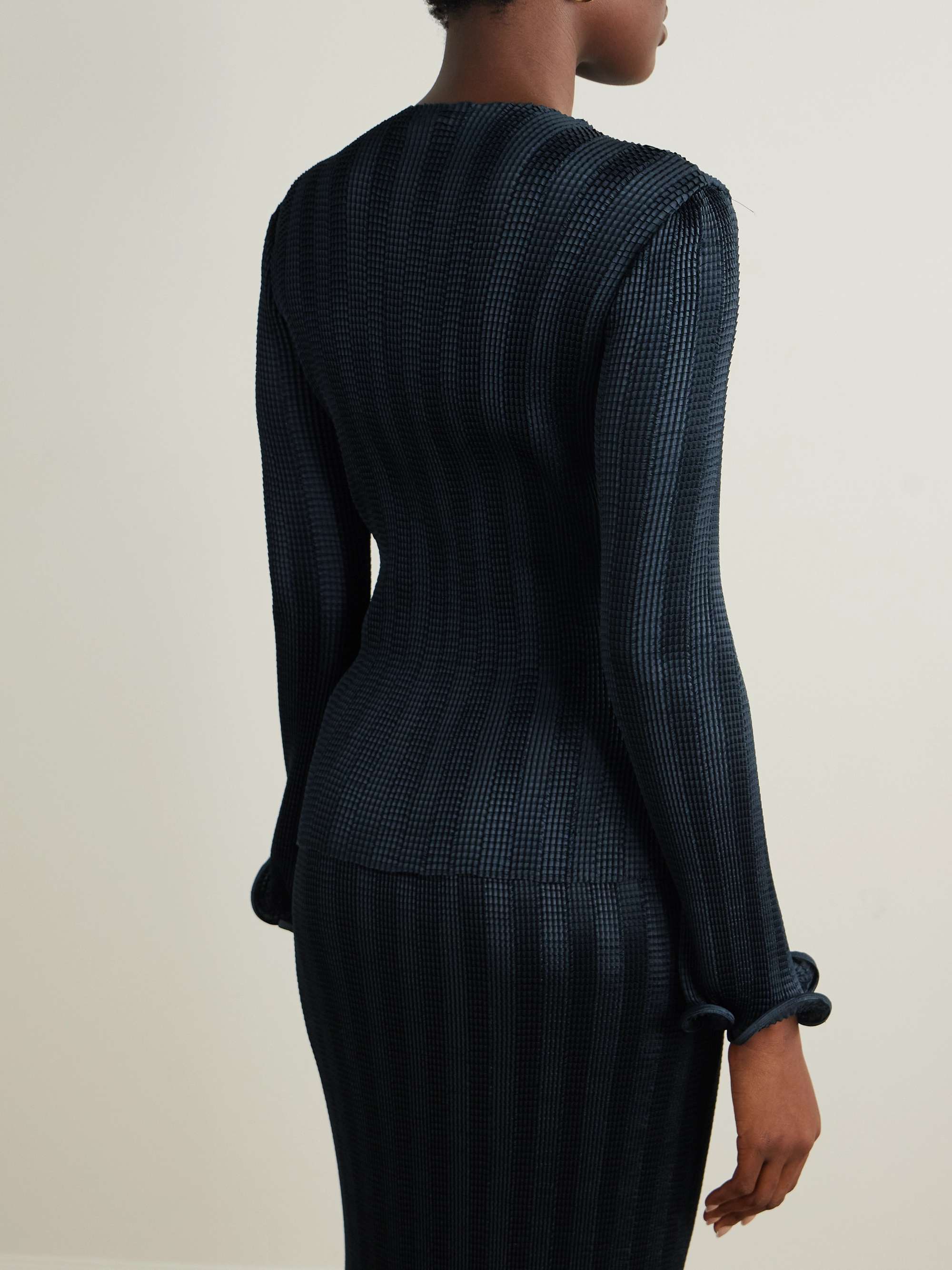 Carys shirred satin top view