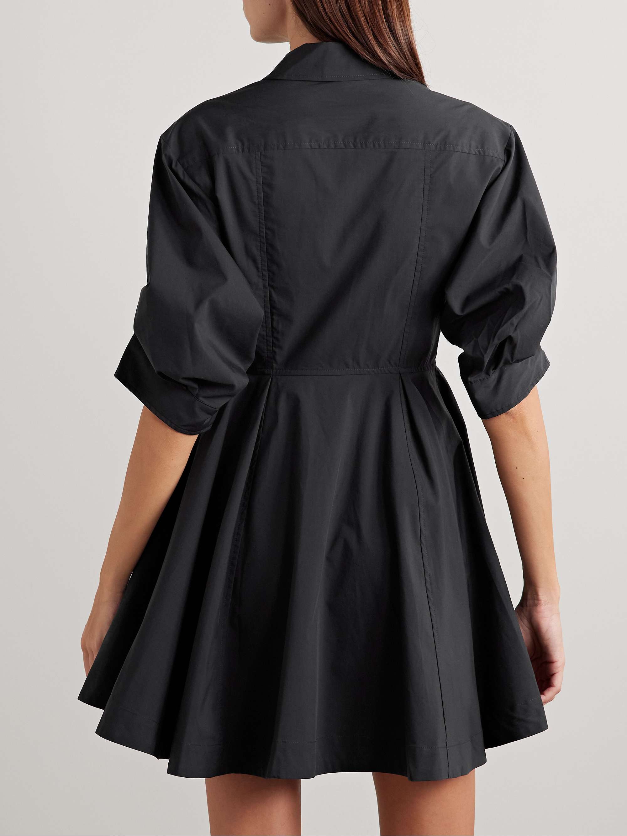 Jazzie pleated cotton-blend poplin mini shirt dress view