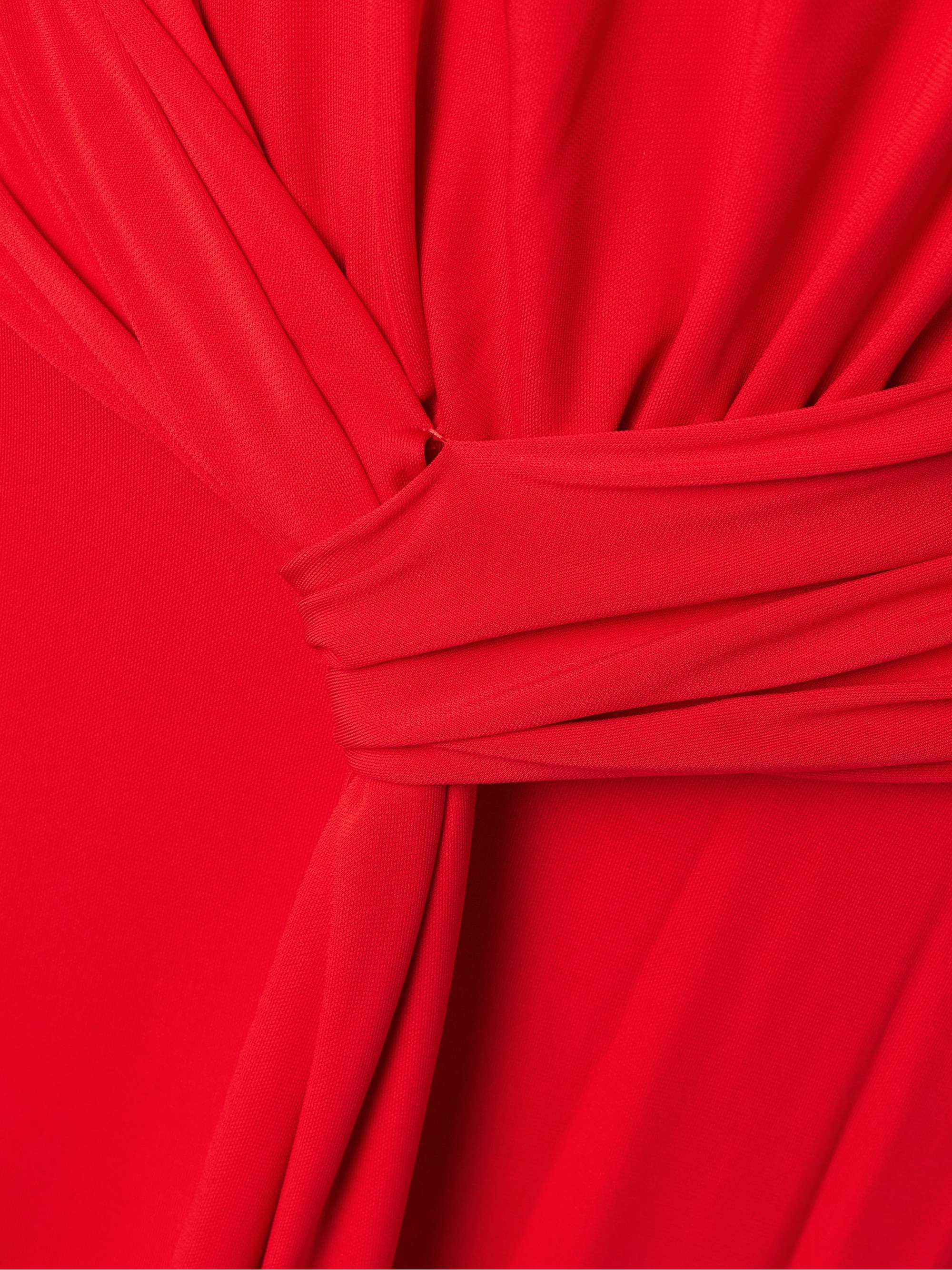 Nalani tie-front draped stretch-jersey gown view