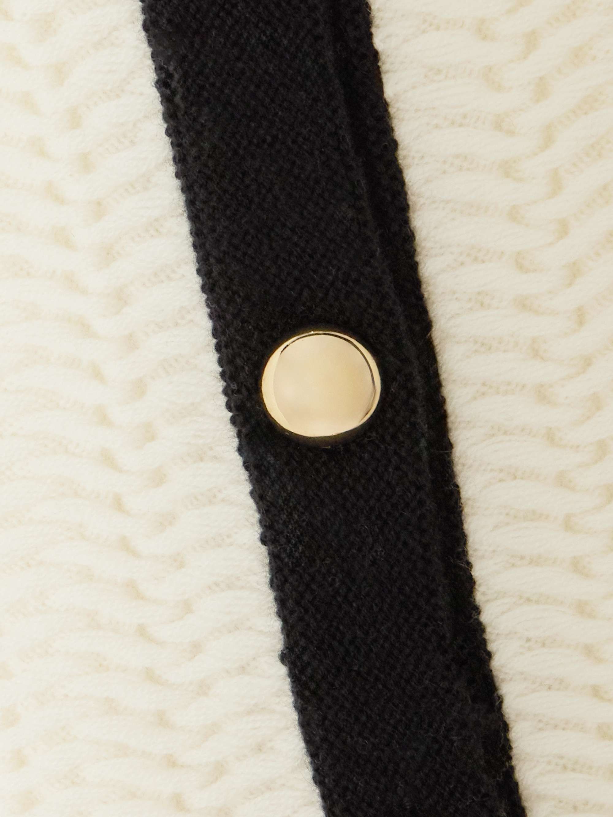 Klaire two-tone wool and cashmere-blend cardigan view