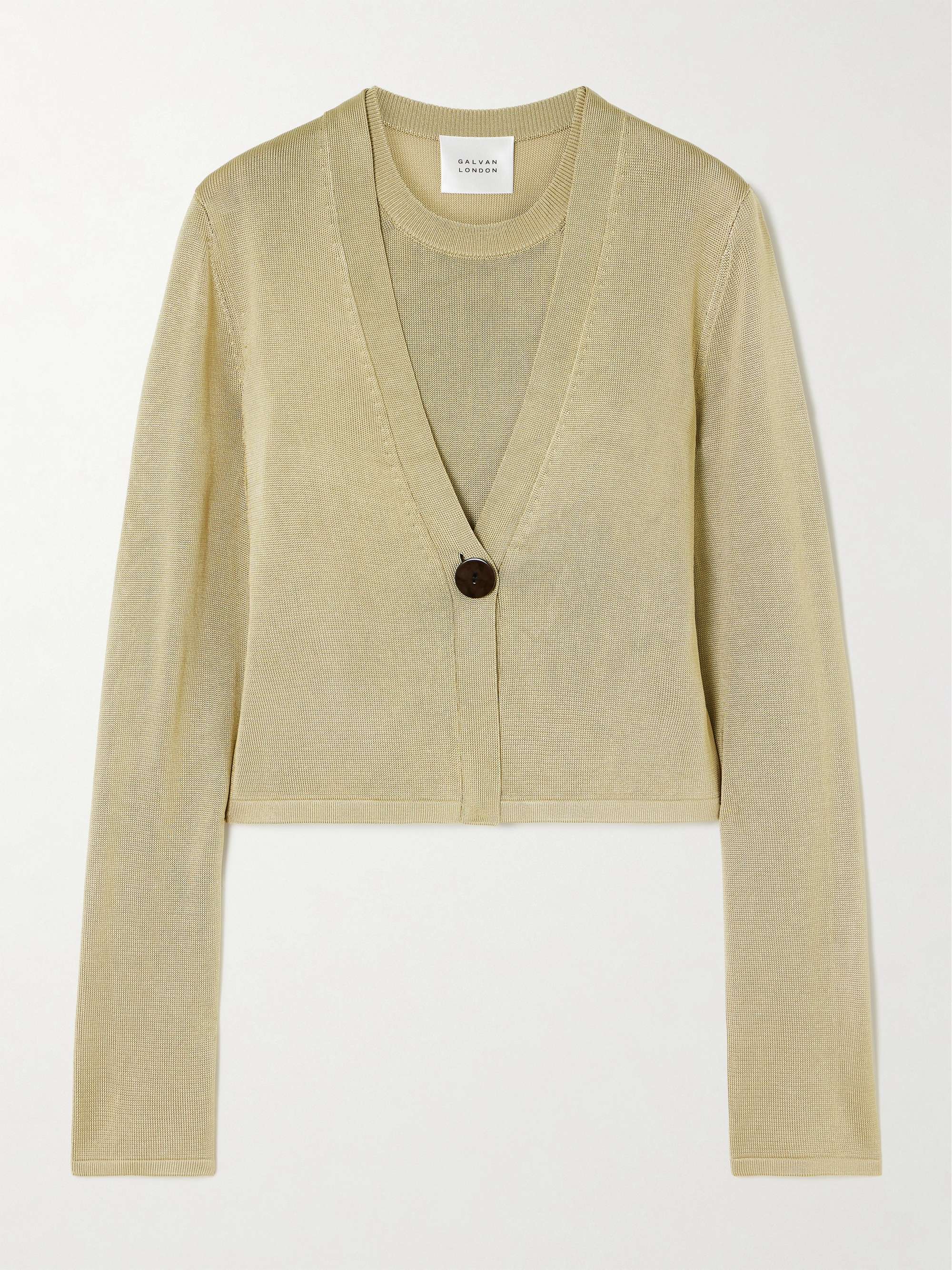 Ida layered knitted tank and cardigan set view