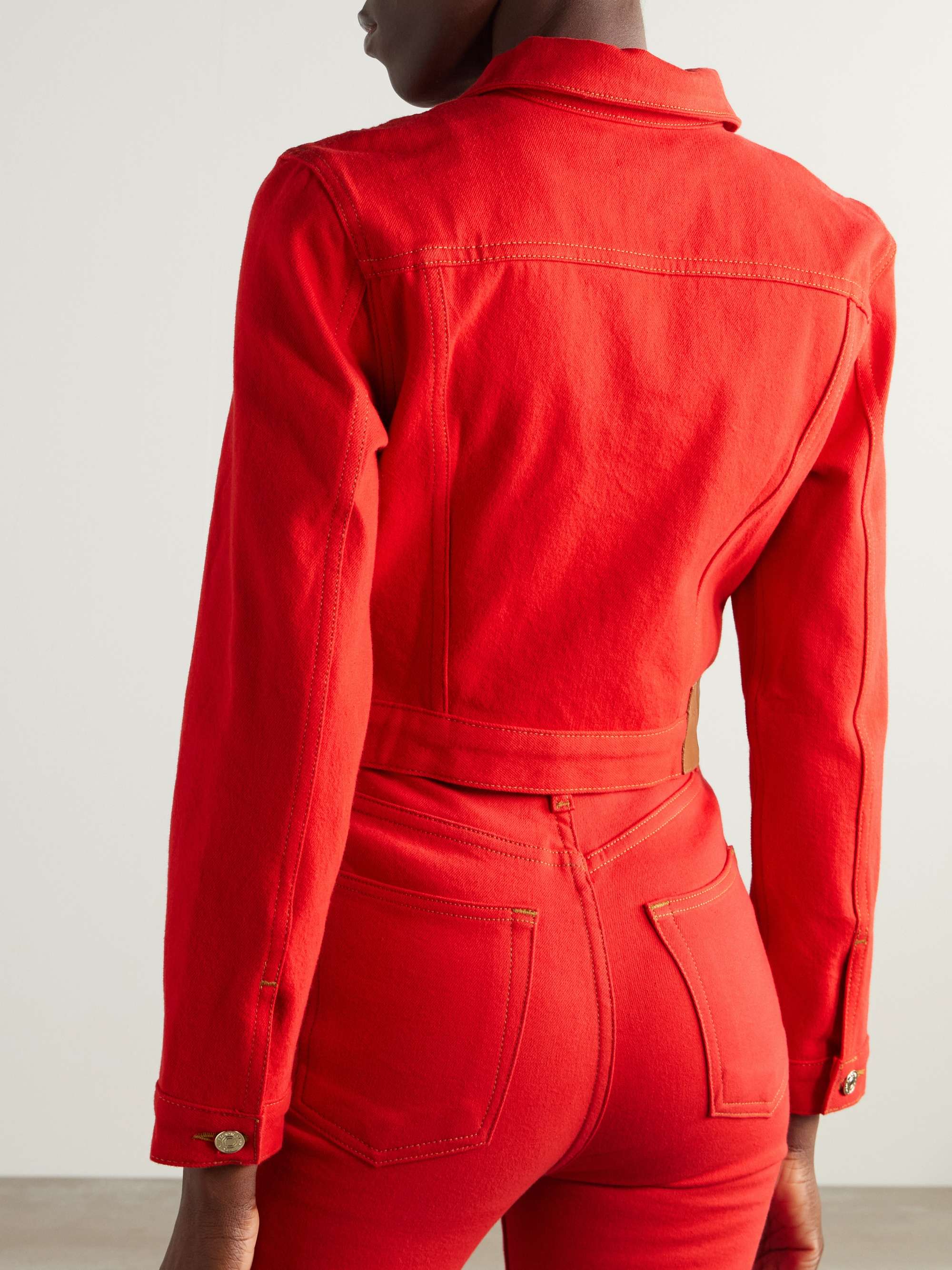+ Carolina Herrera cropped denim jacket view