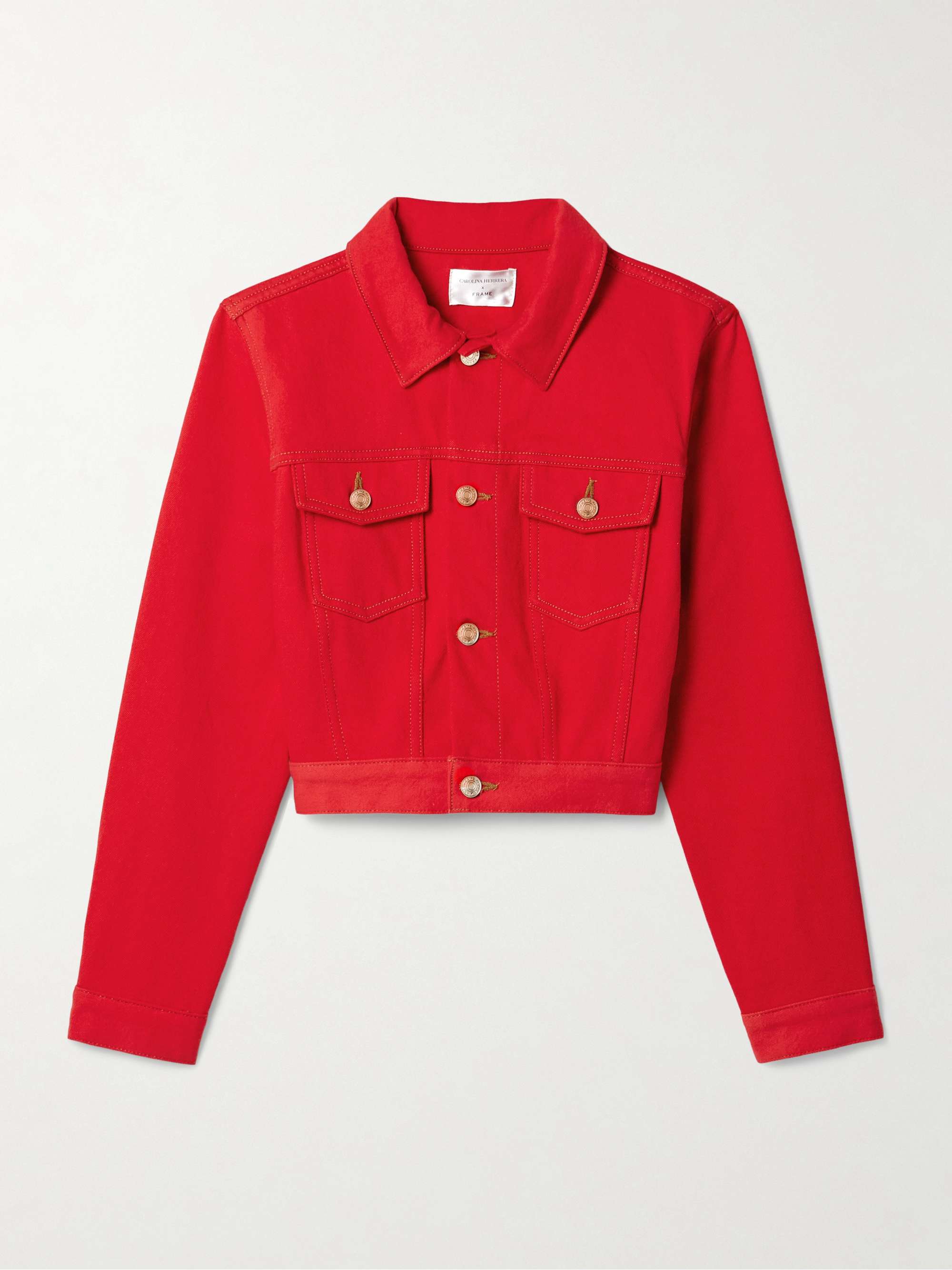 + Carolina Herrera cropped denim jacket view