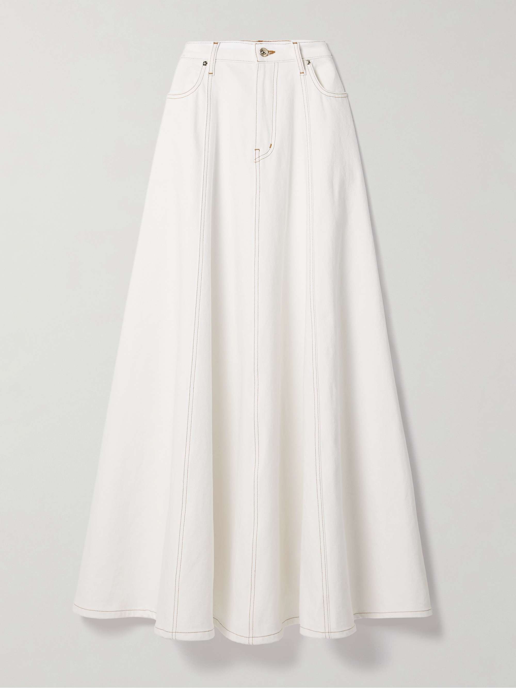 + Carolina Herrera denim maxi skirt view