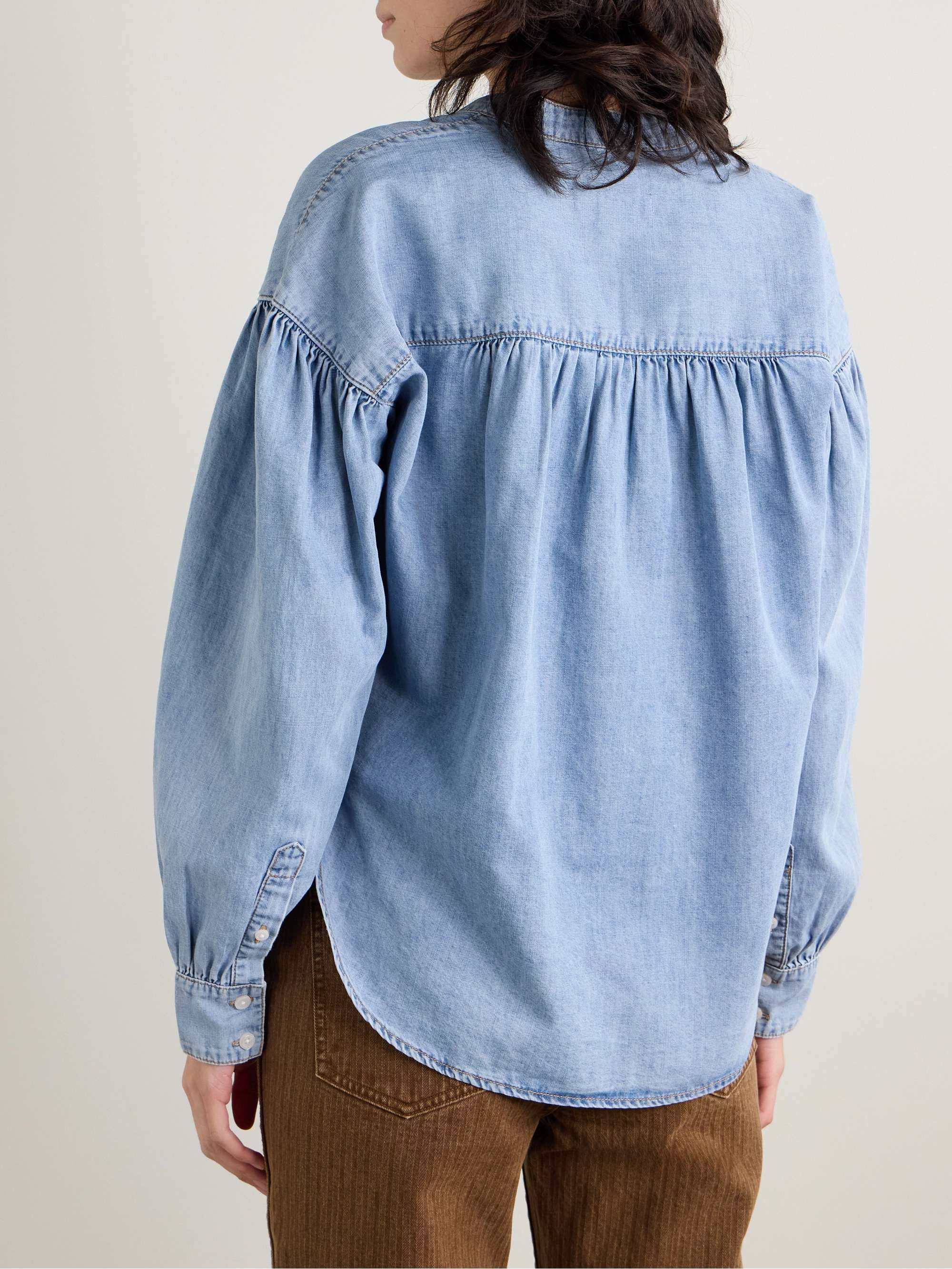 Kylie cotton and TENCEL® Lyocell-blend chambray shirt view