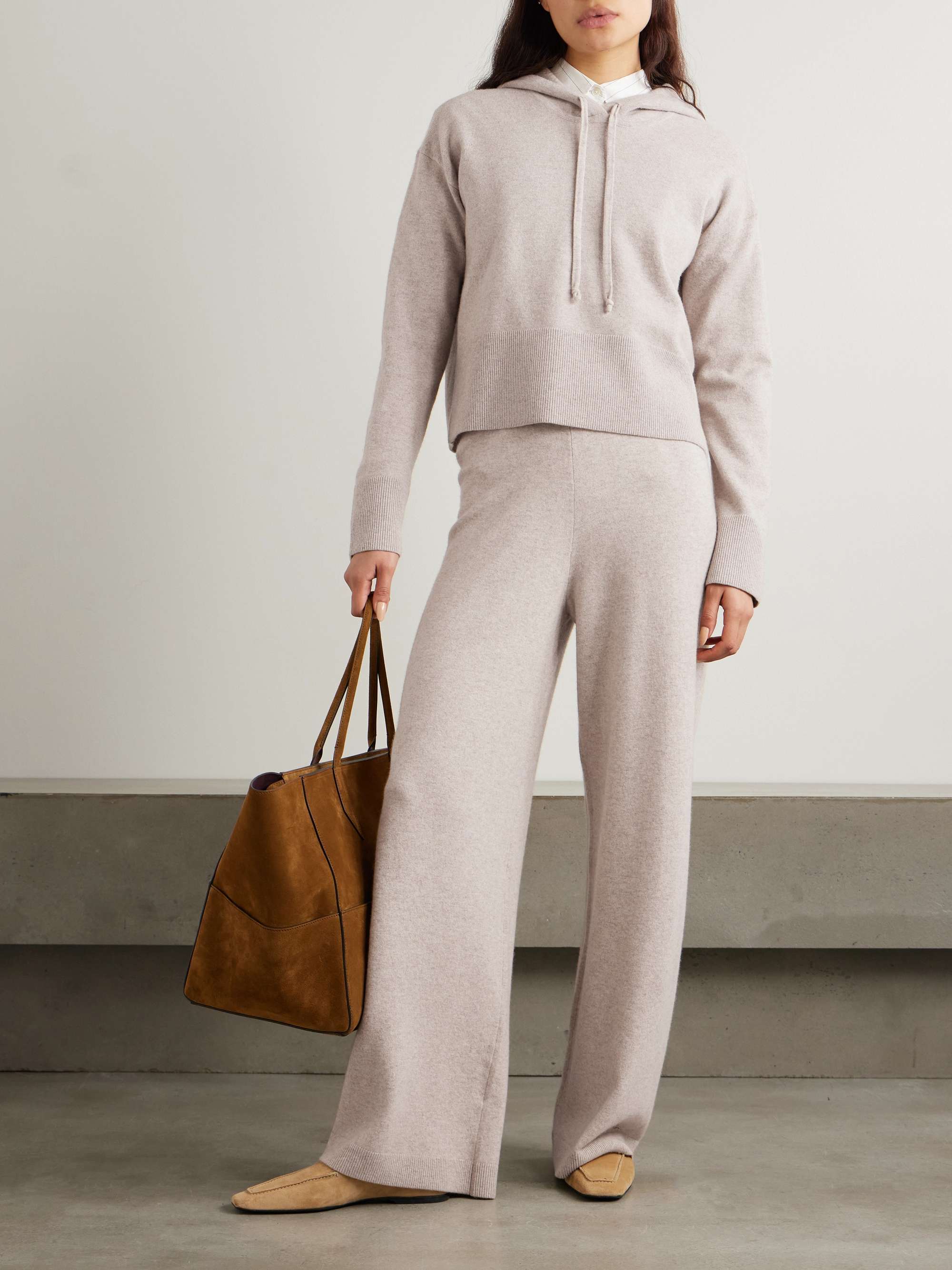 Jenkins merino wool and cashmere wide-leg pants view