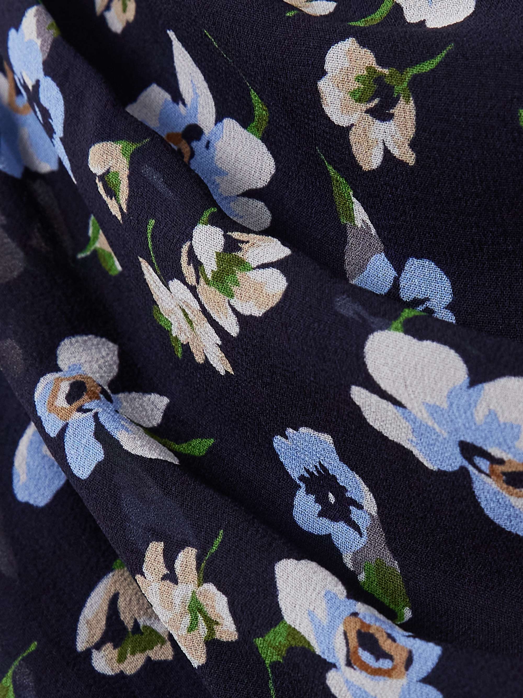 Brock ruched floral-print silk crepe de chine midi dress view