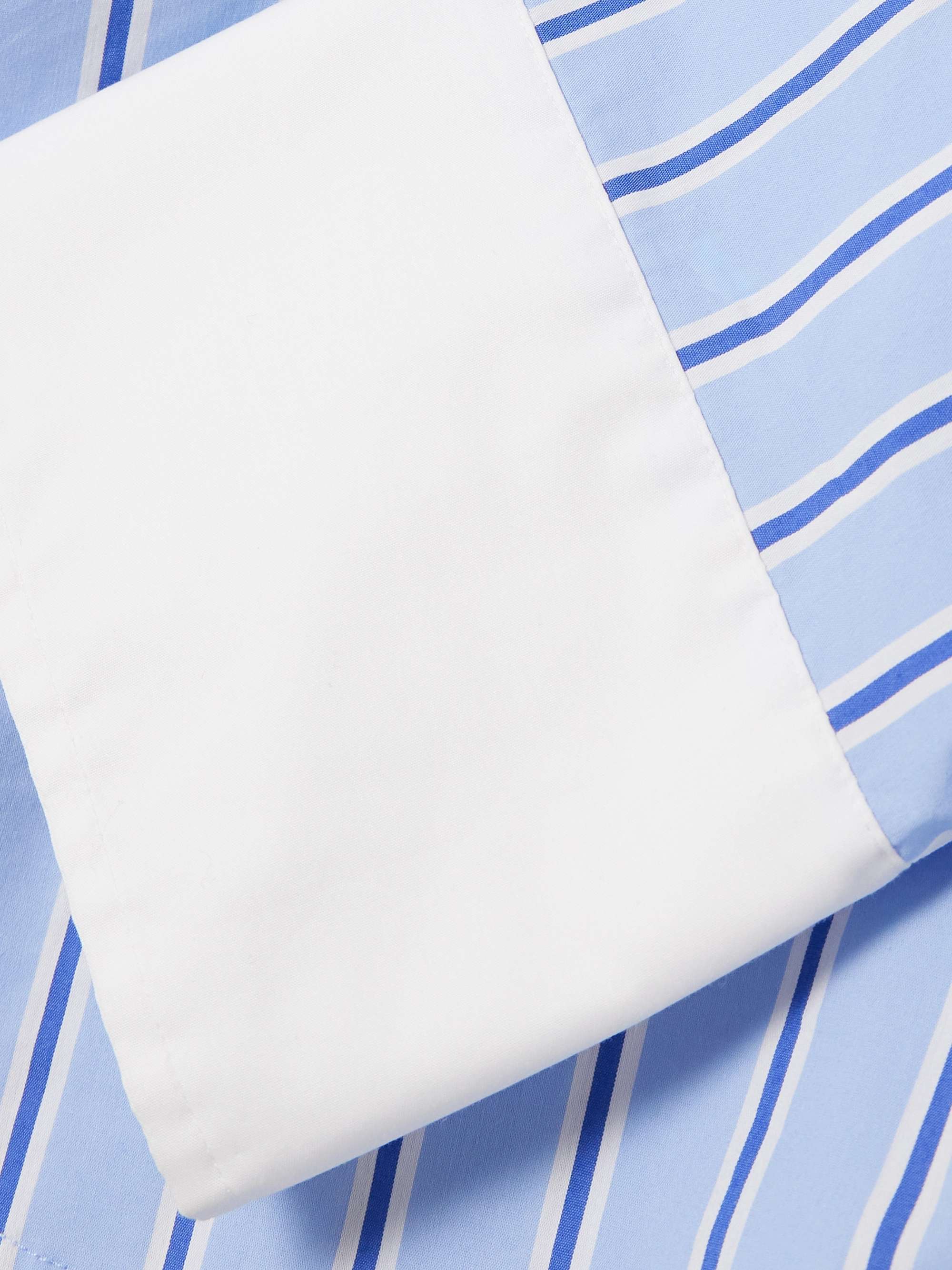 Maia layered striped cotton-poplin shirt view