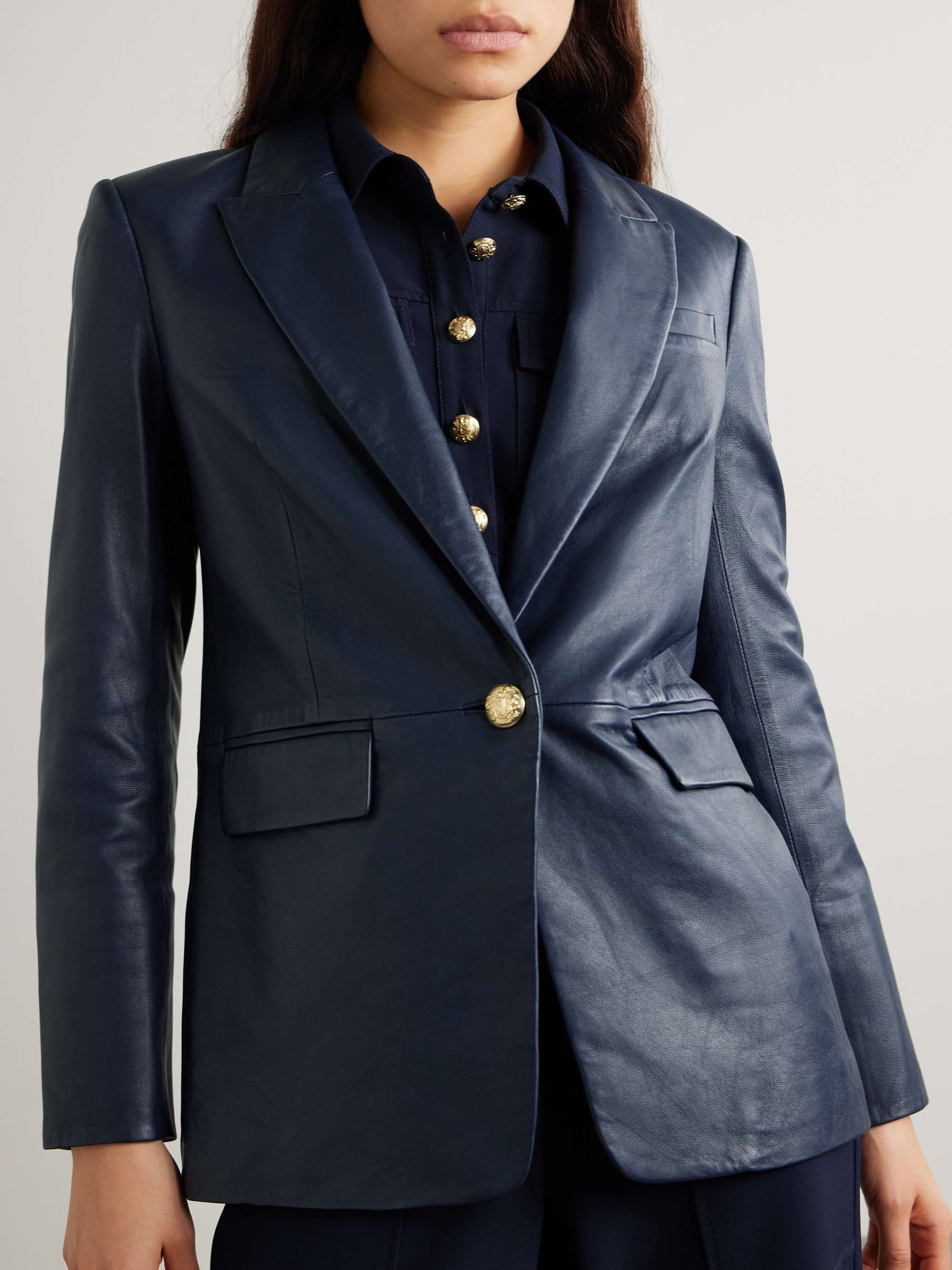 Vega leather blazer view