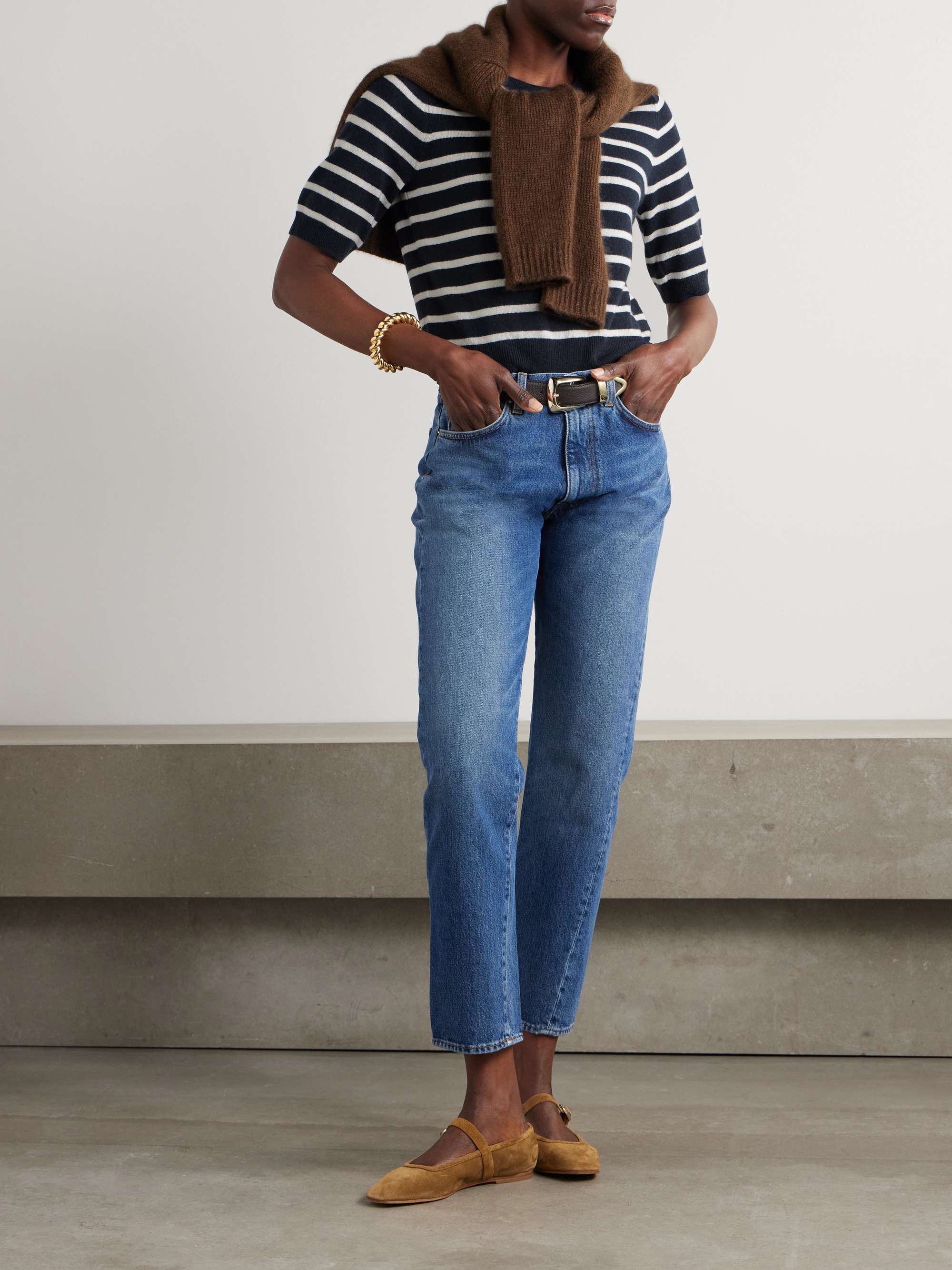 Shana striped cashmere sweater view