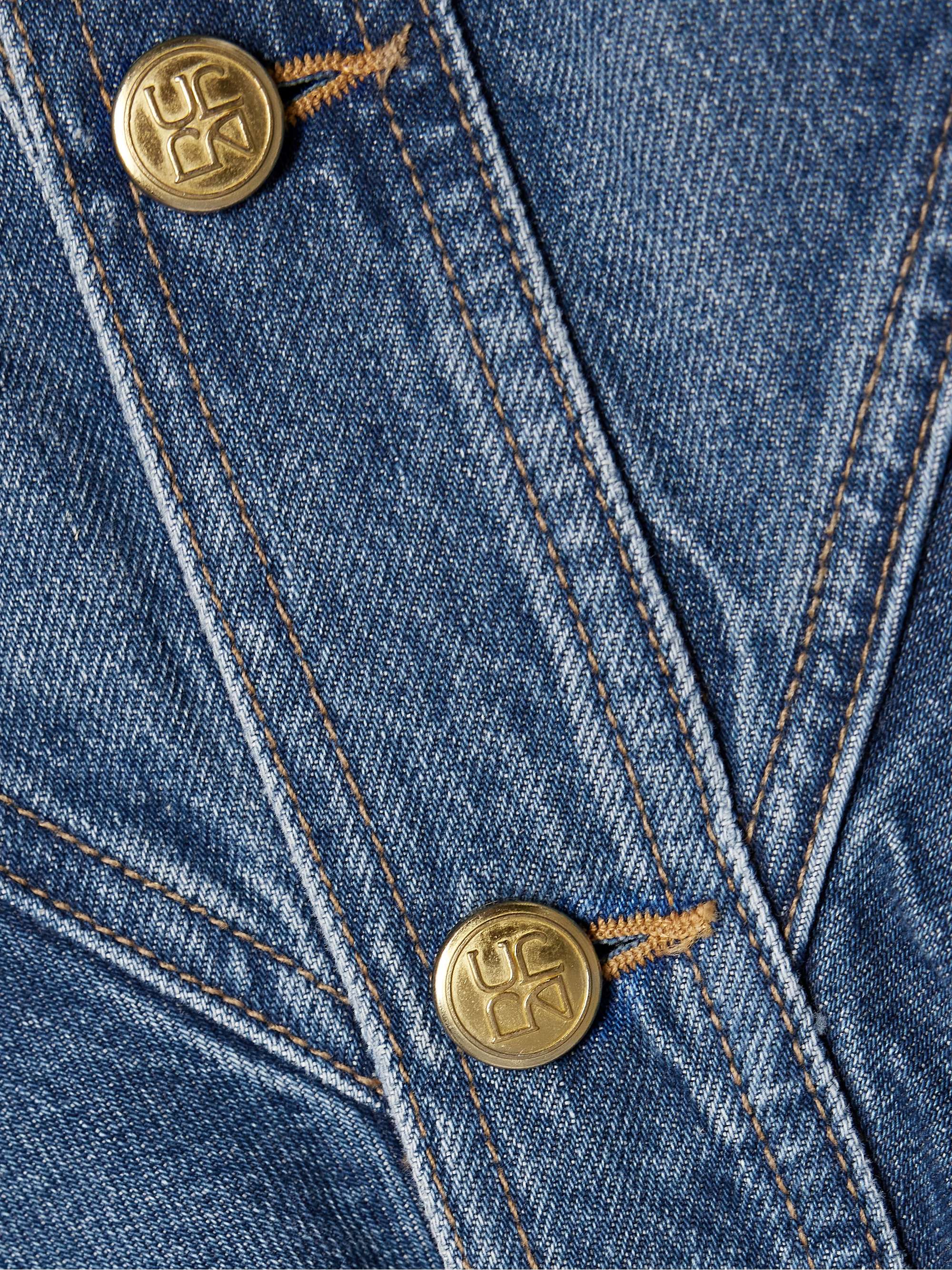 The Mathilde ruffled denim shirt view