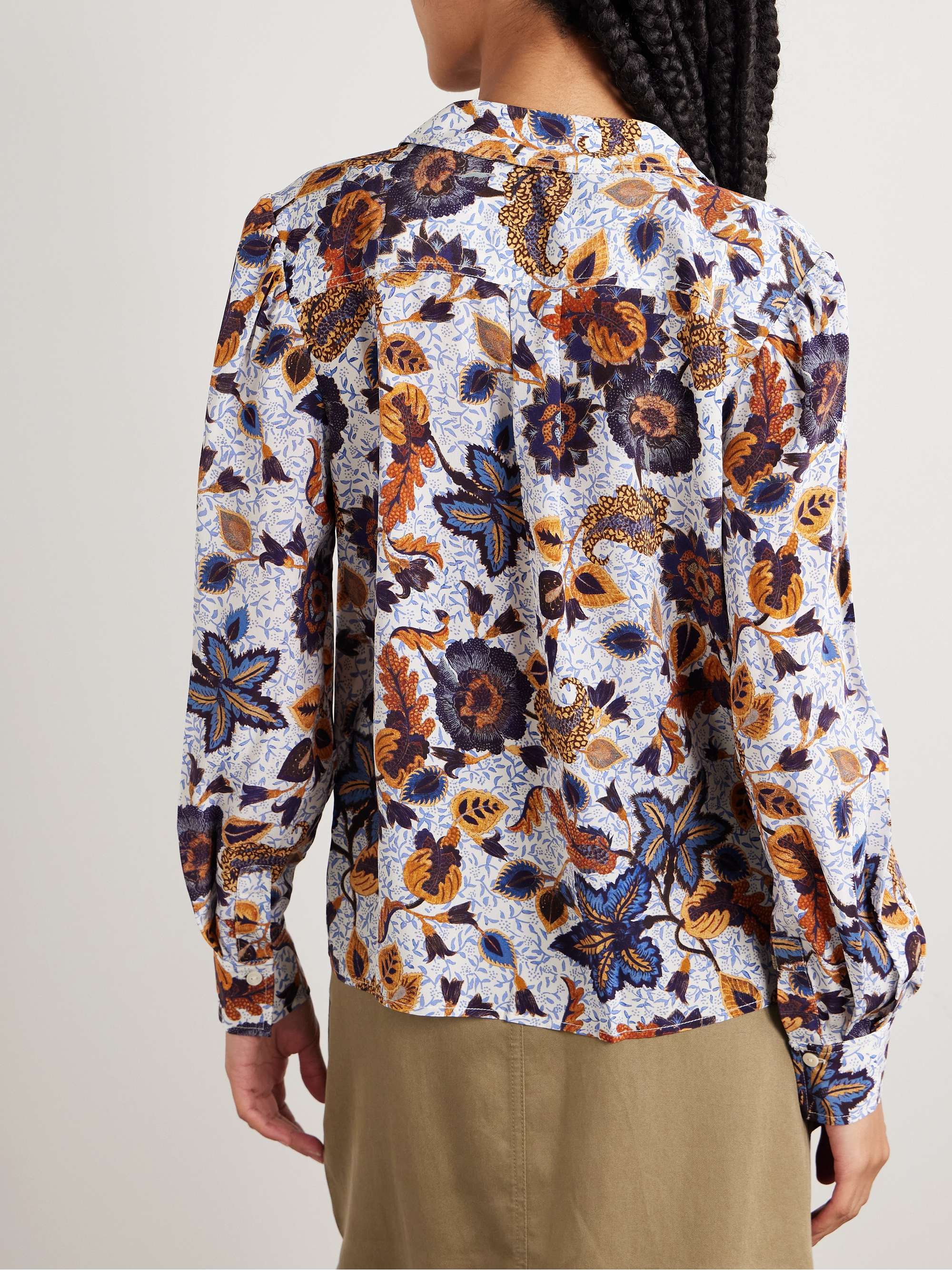 Florian printed silk blouse view