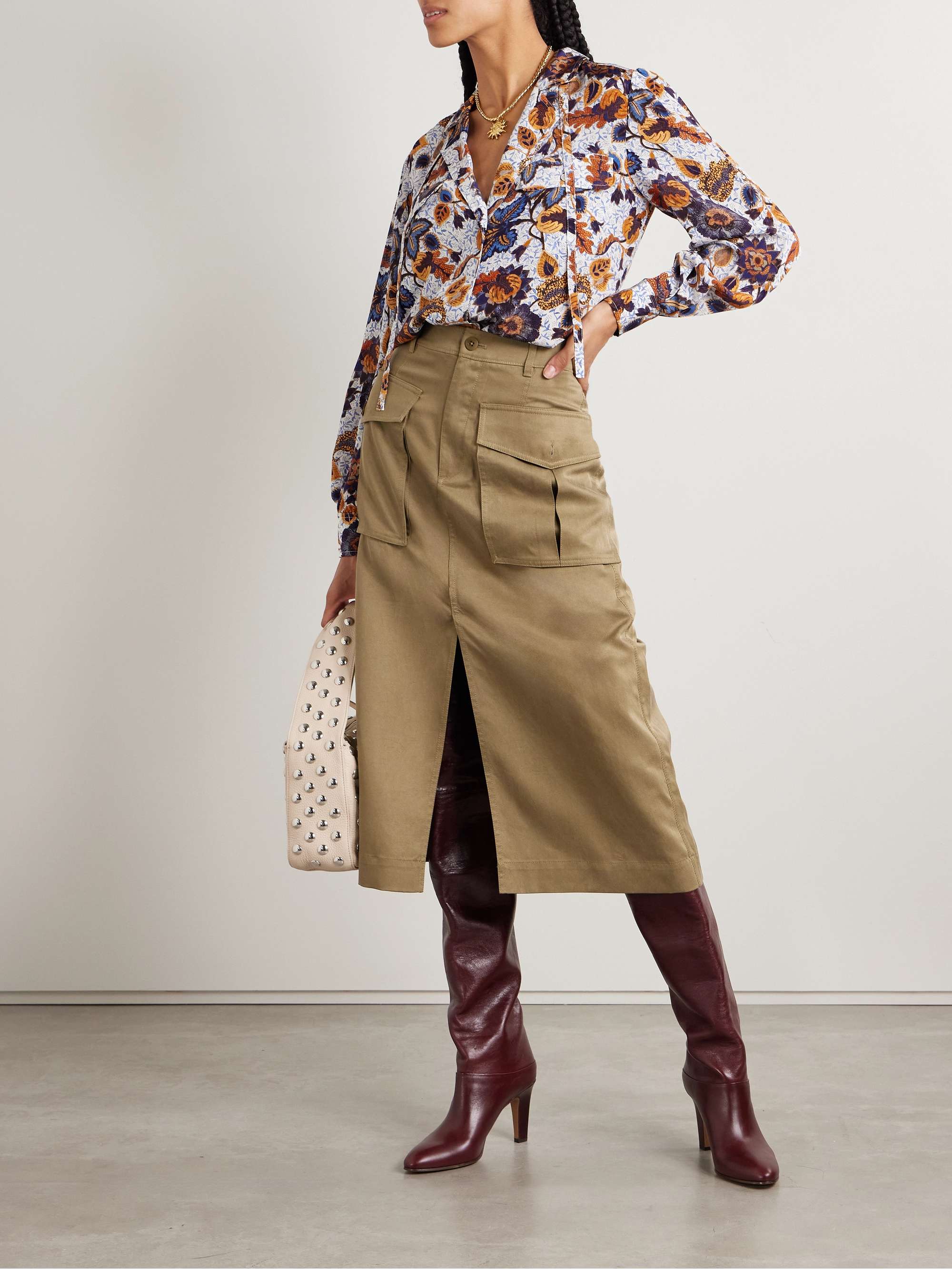 Florian printed silk blouse view