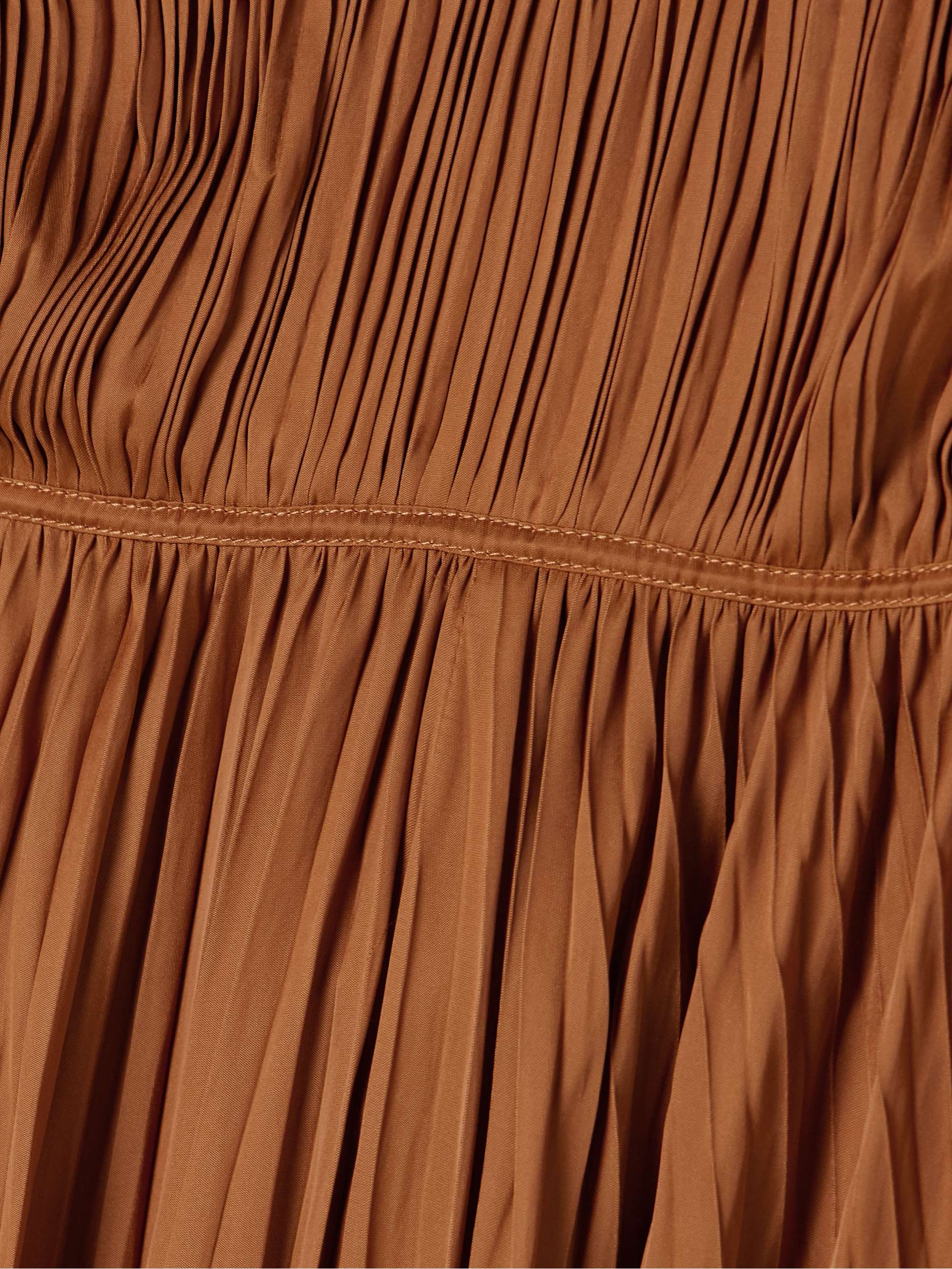 Valira plissé-satin gown view