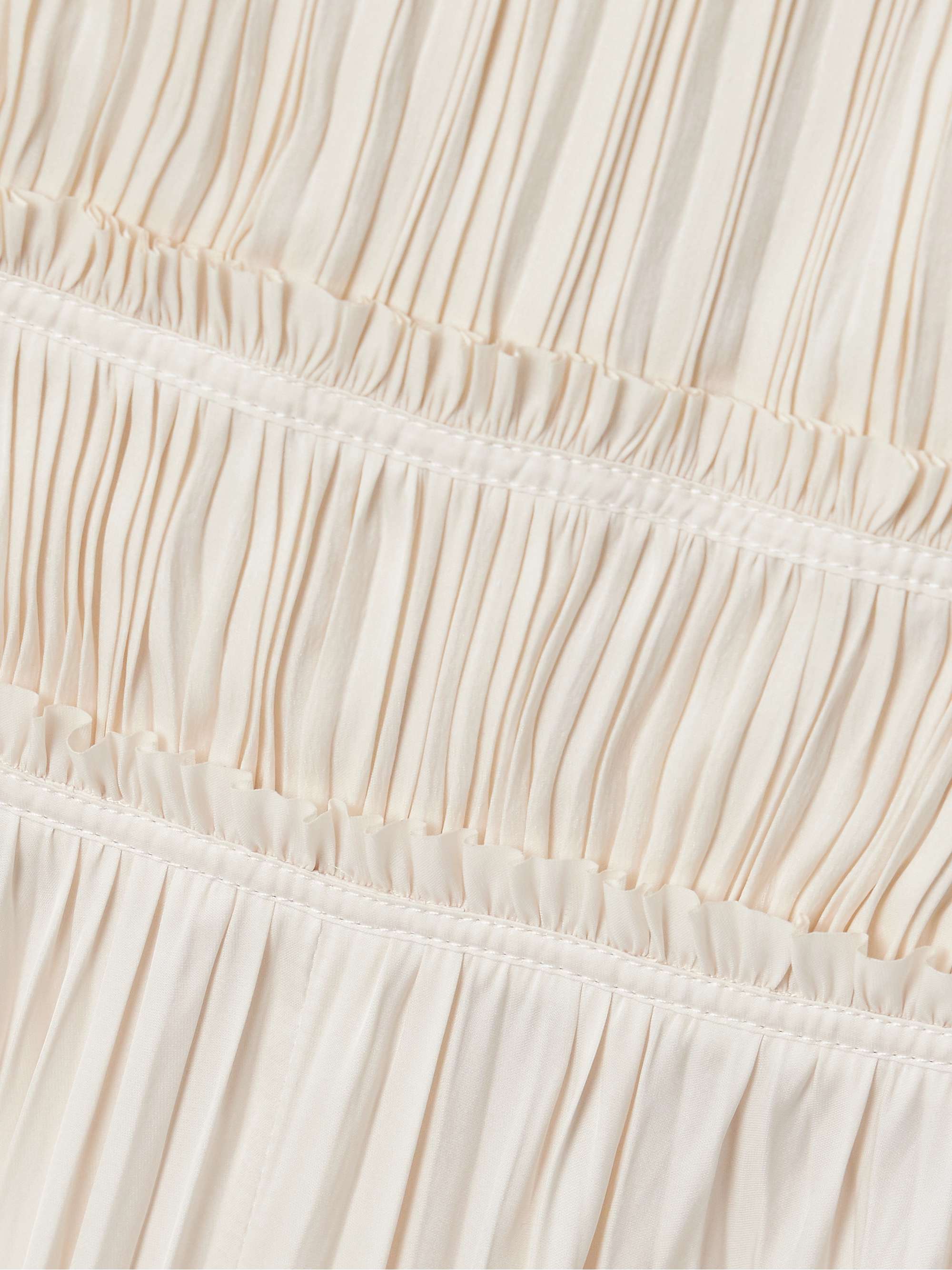 Elle paneled plissé-satin midi dress view