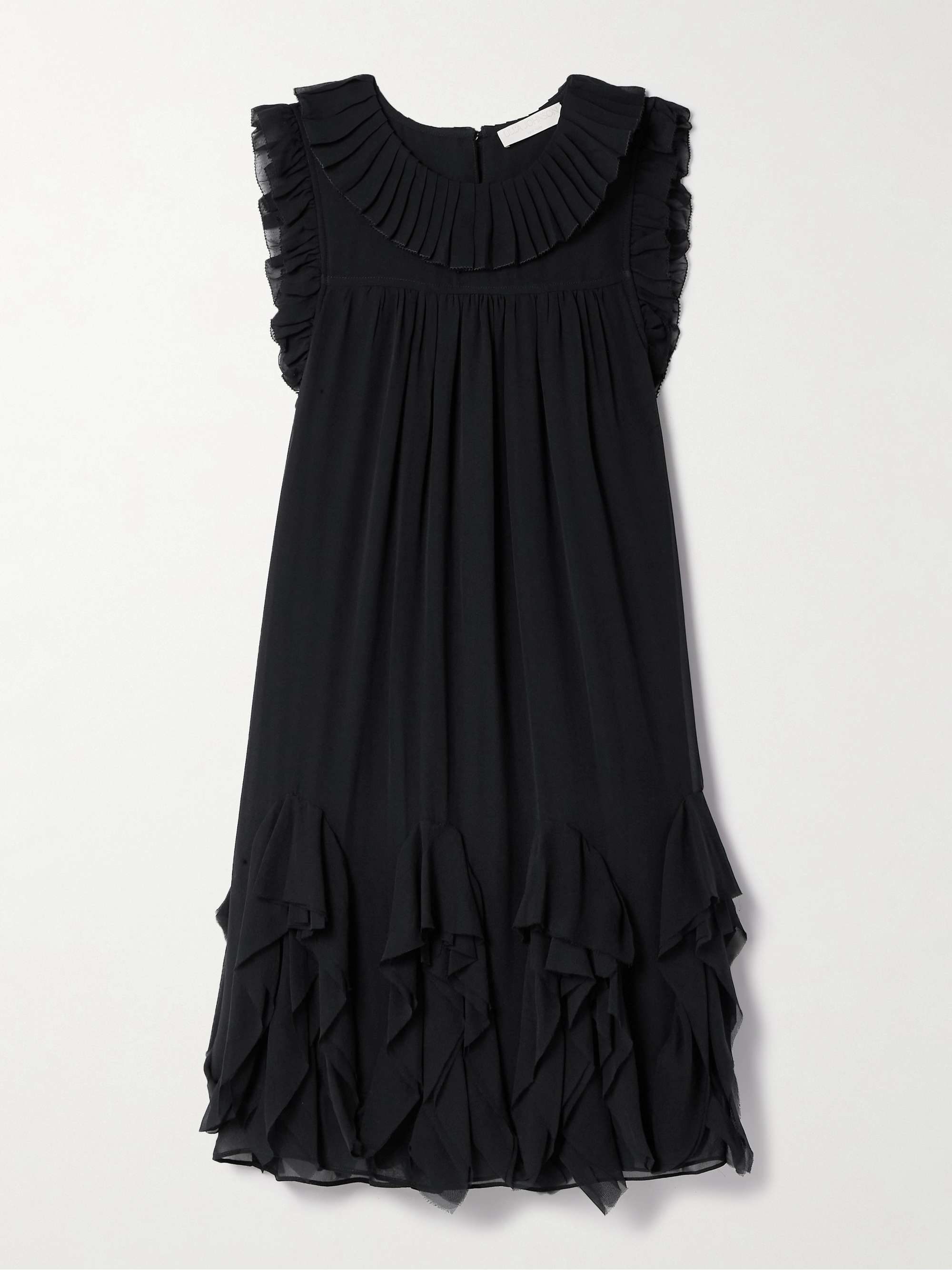 Miri ruffled silk crepe de chine mini dress view
