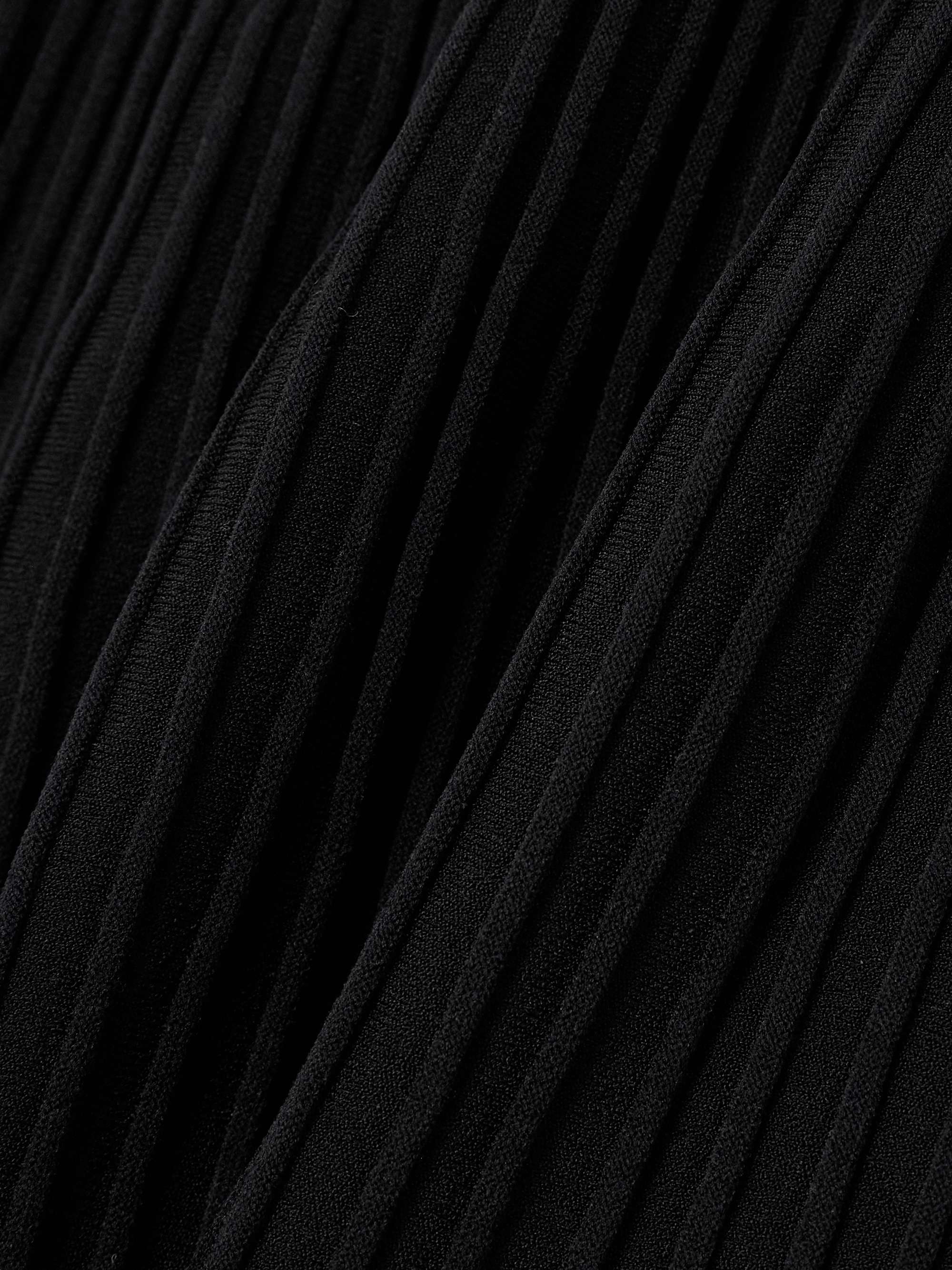Talie pleated ribbed-knit mini dress view