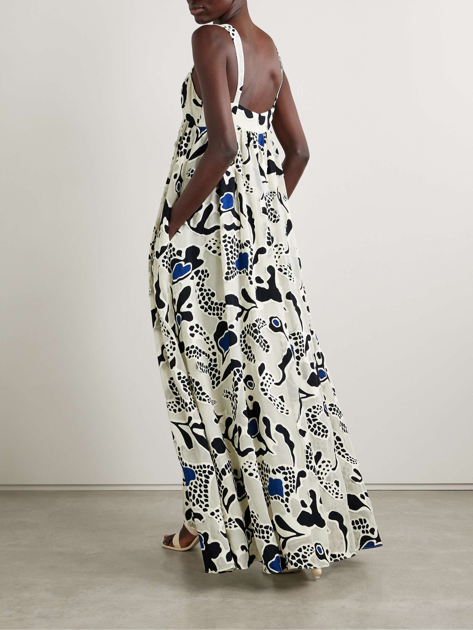 Leilani appliquéd printed crepe maxi dress view