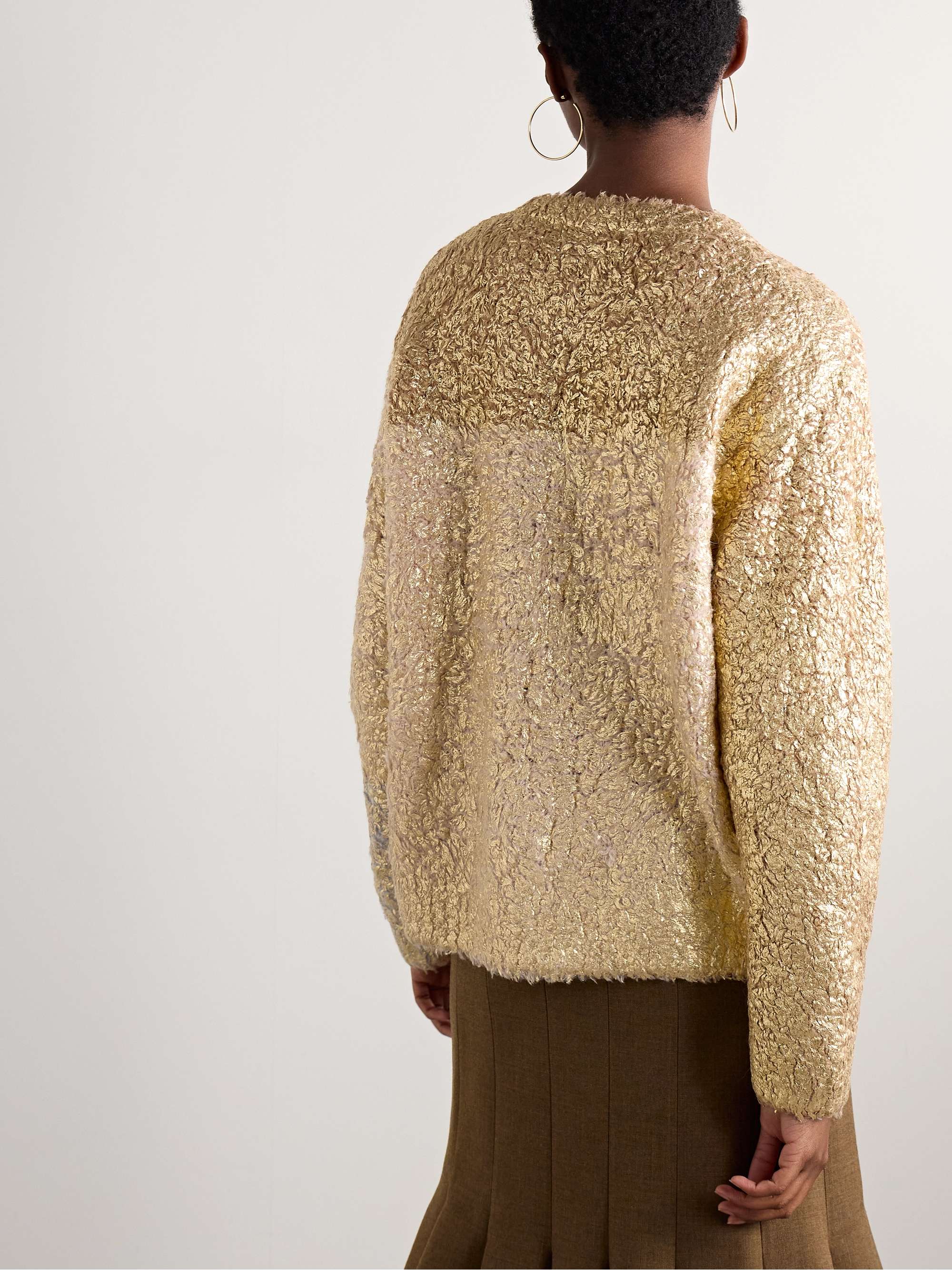 Manet brushed coated wool-blend sweater view