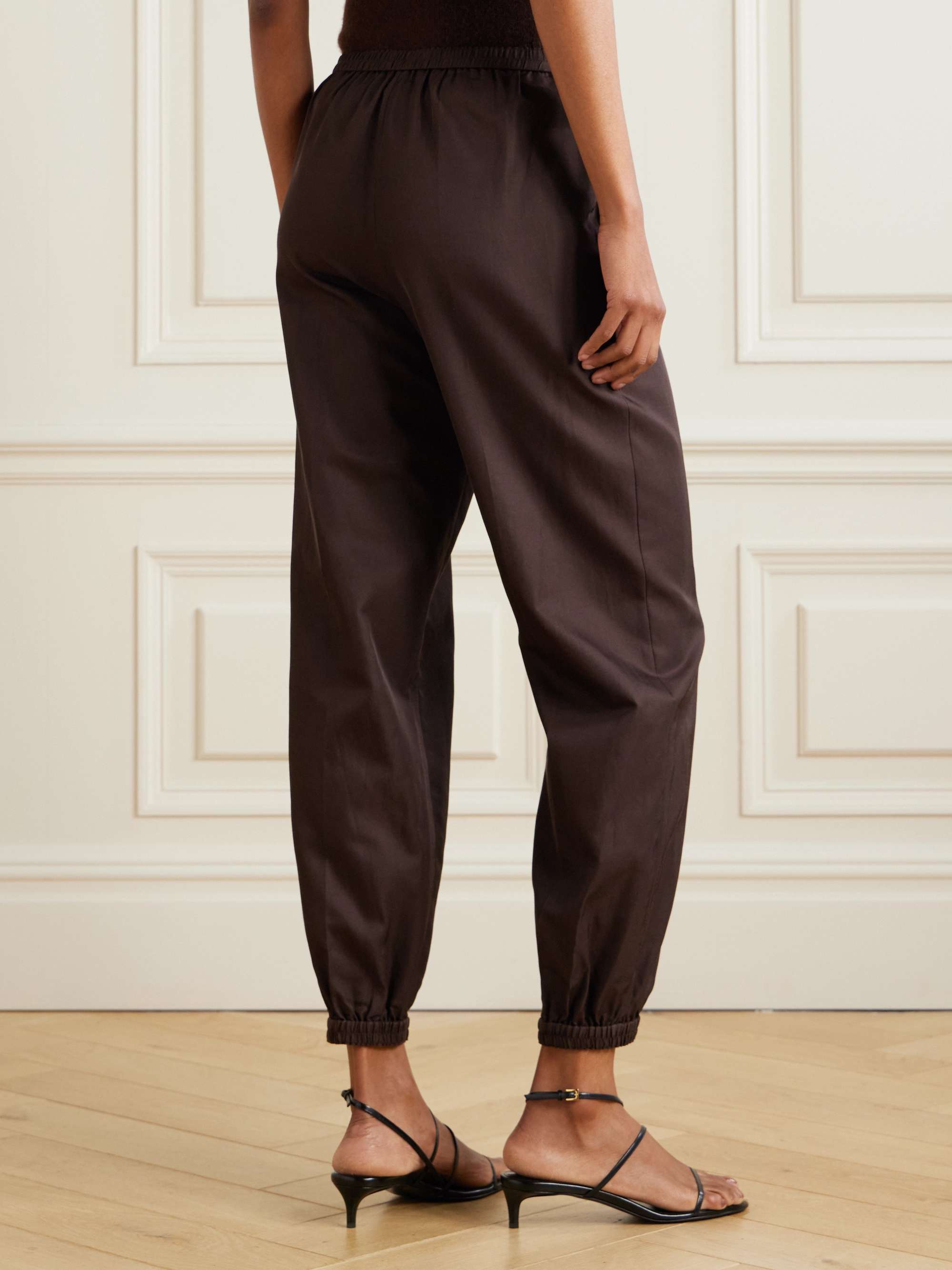 Taio silk and cotton-blend tapered pants view