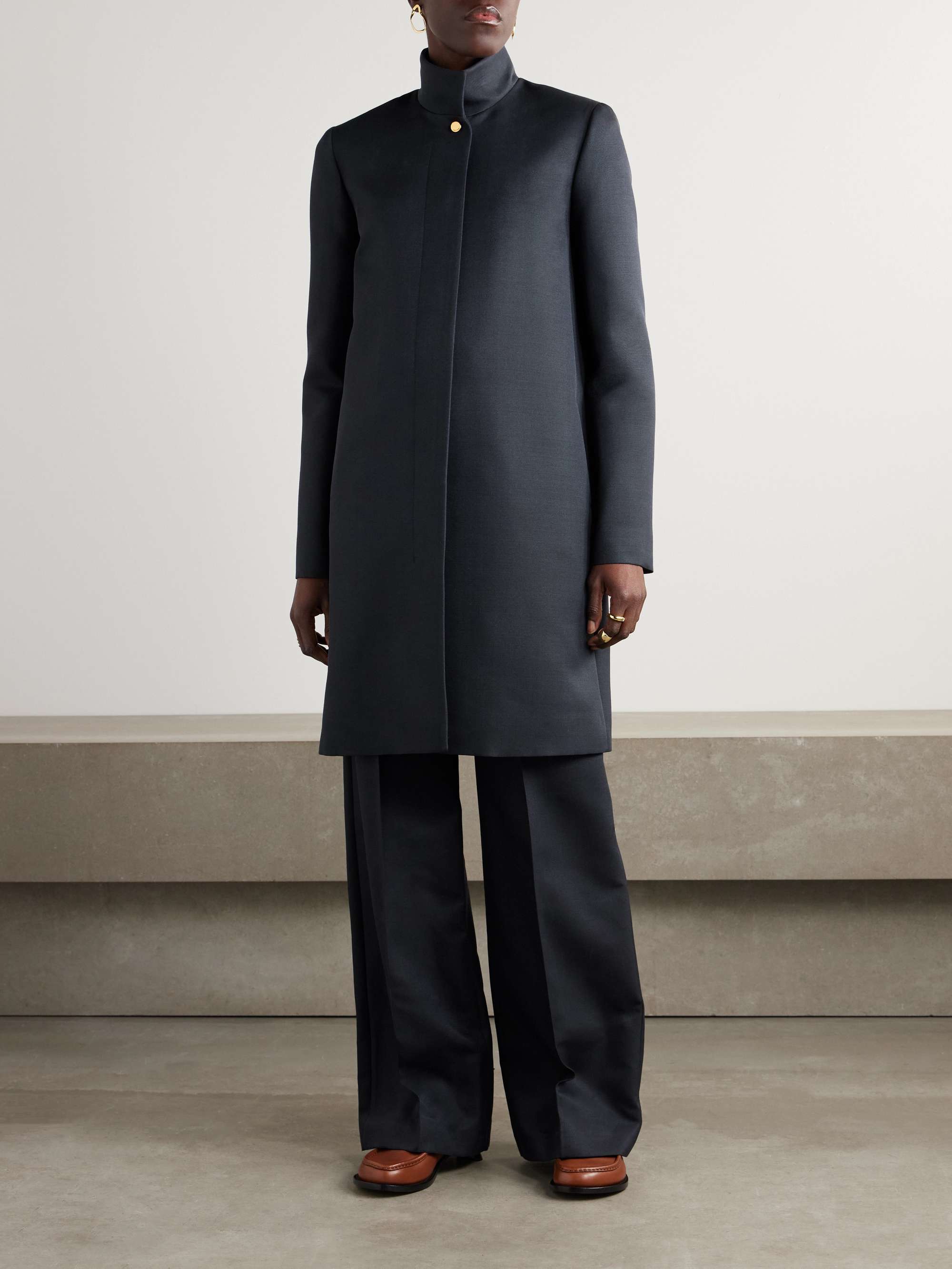 Danny wool and silk-blend coat view