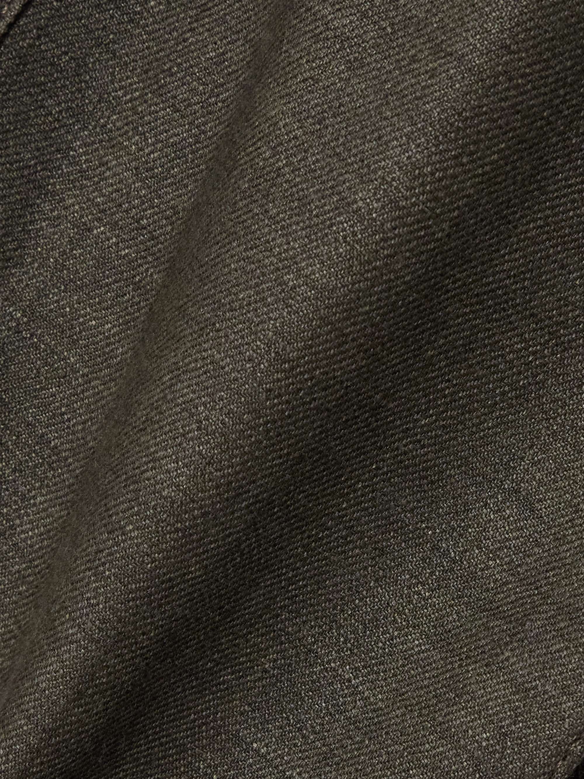 Genny double-breasted linen and wool-blend blazer view