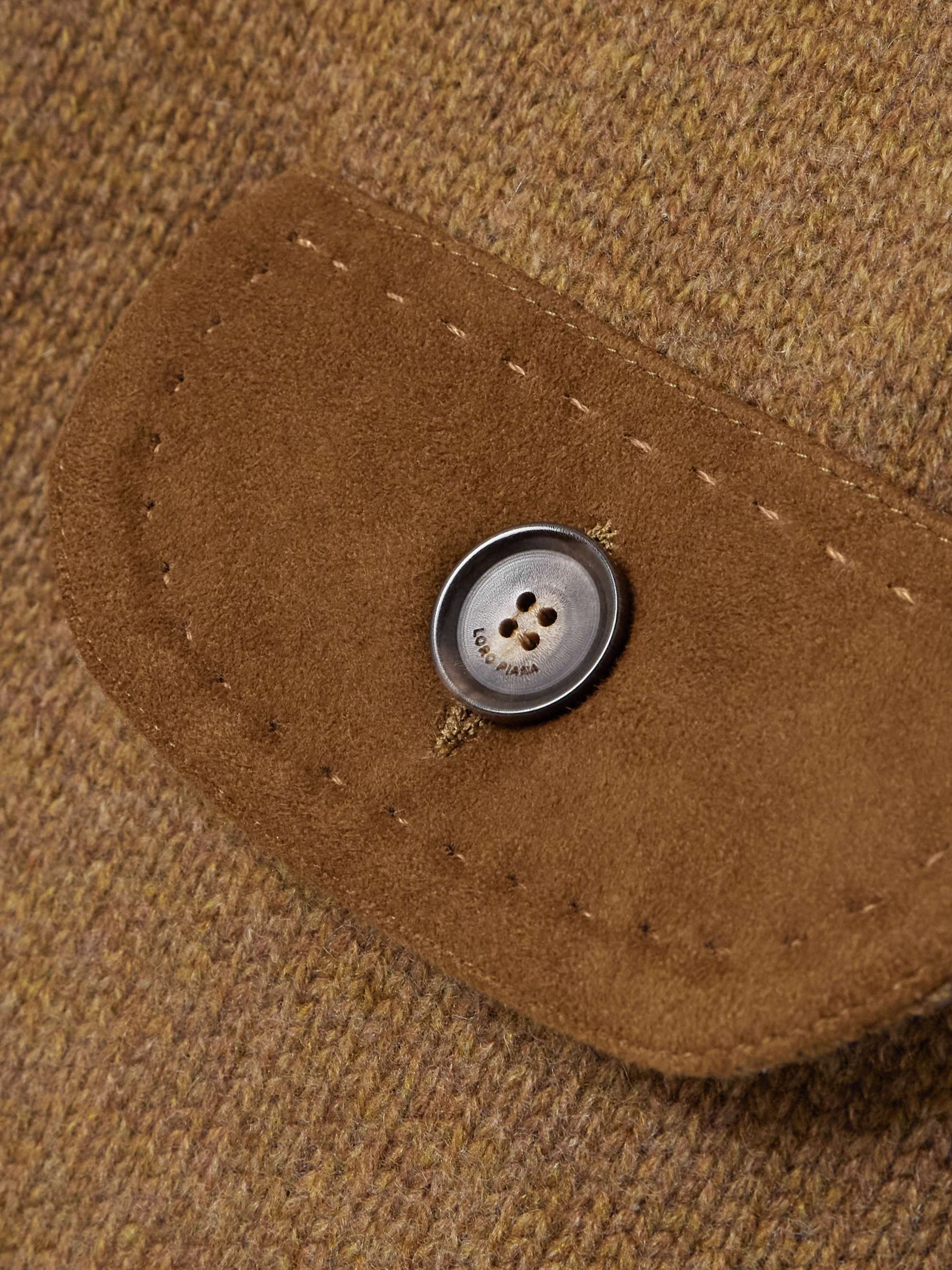 Parksville suede-trimmed cashmere cardigan view