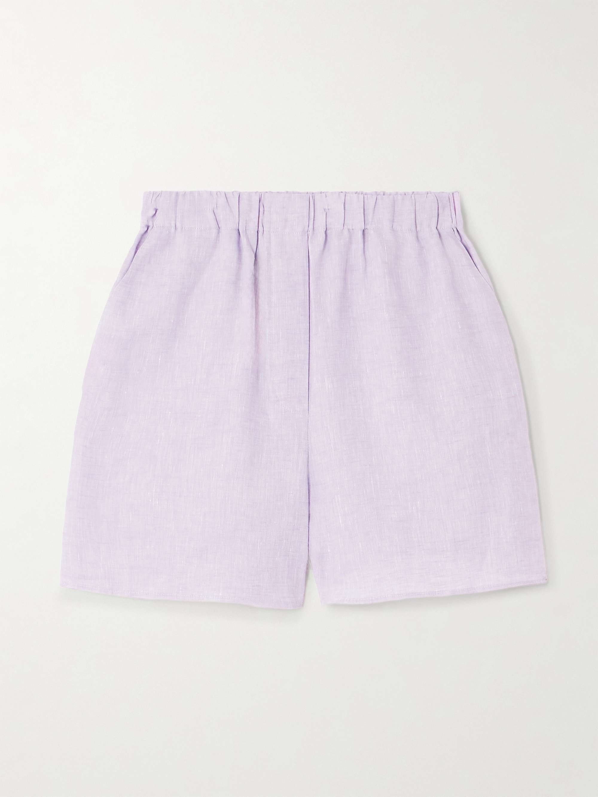 Angelo linen straight-leg shorts view