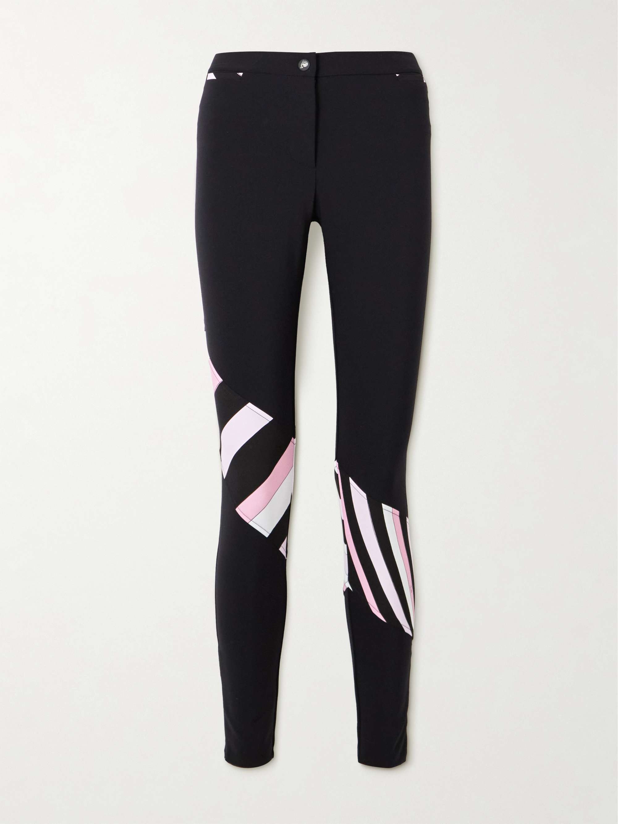 Paneled printed stretch-shell ski pants view