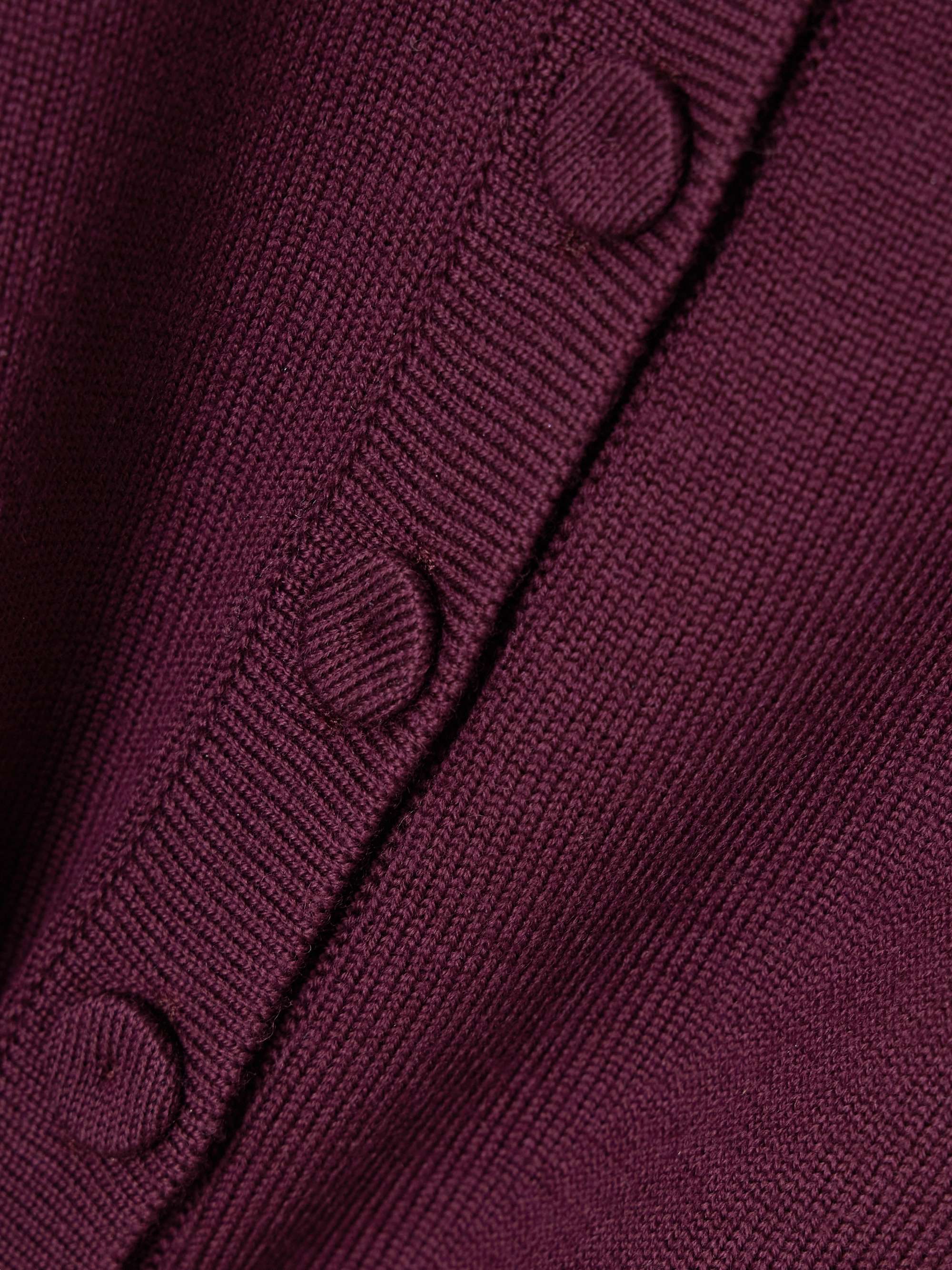 Wool turtleneck cardigan view