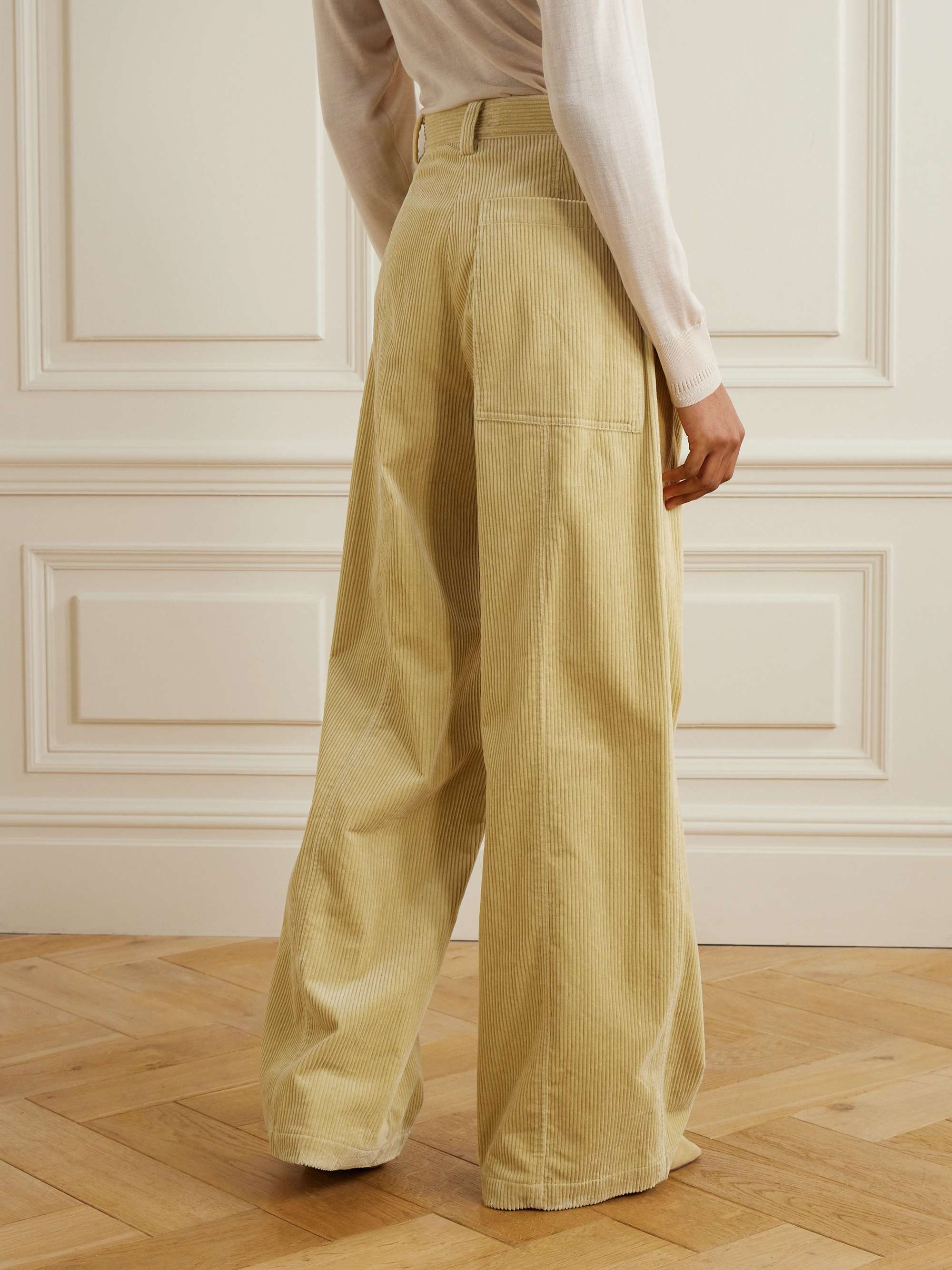 Organic cotton-corduroy wide-leg pants view
